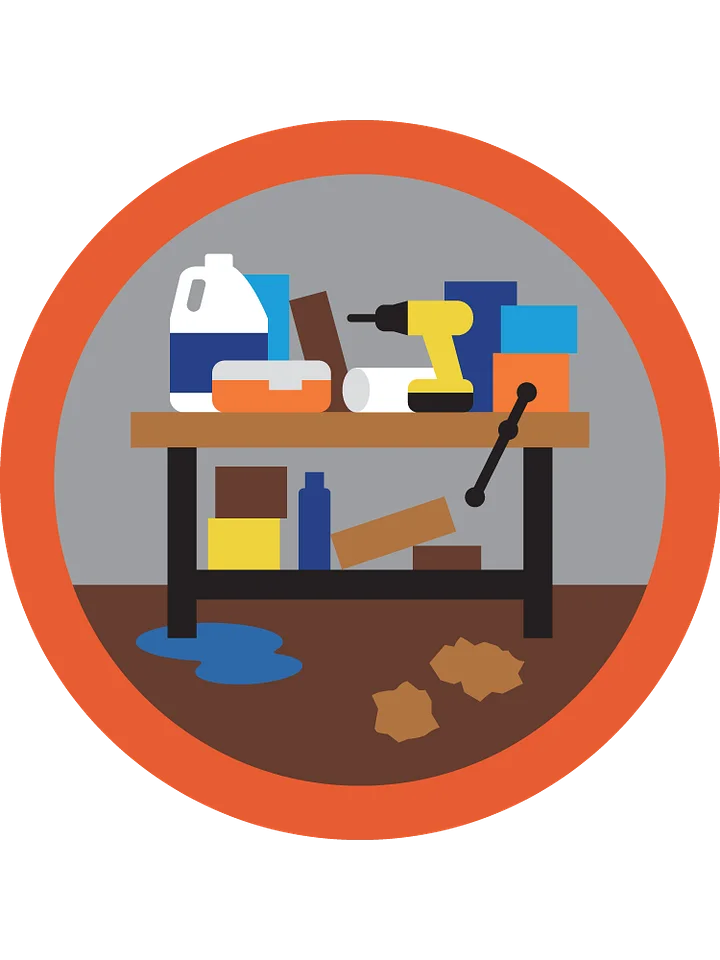 Messy Workbench (de)Merit Badge product image (1)