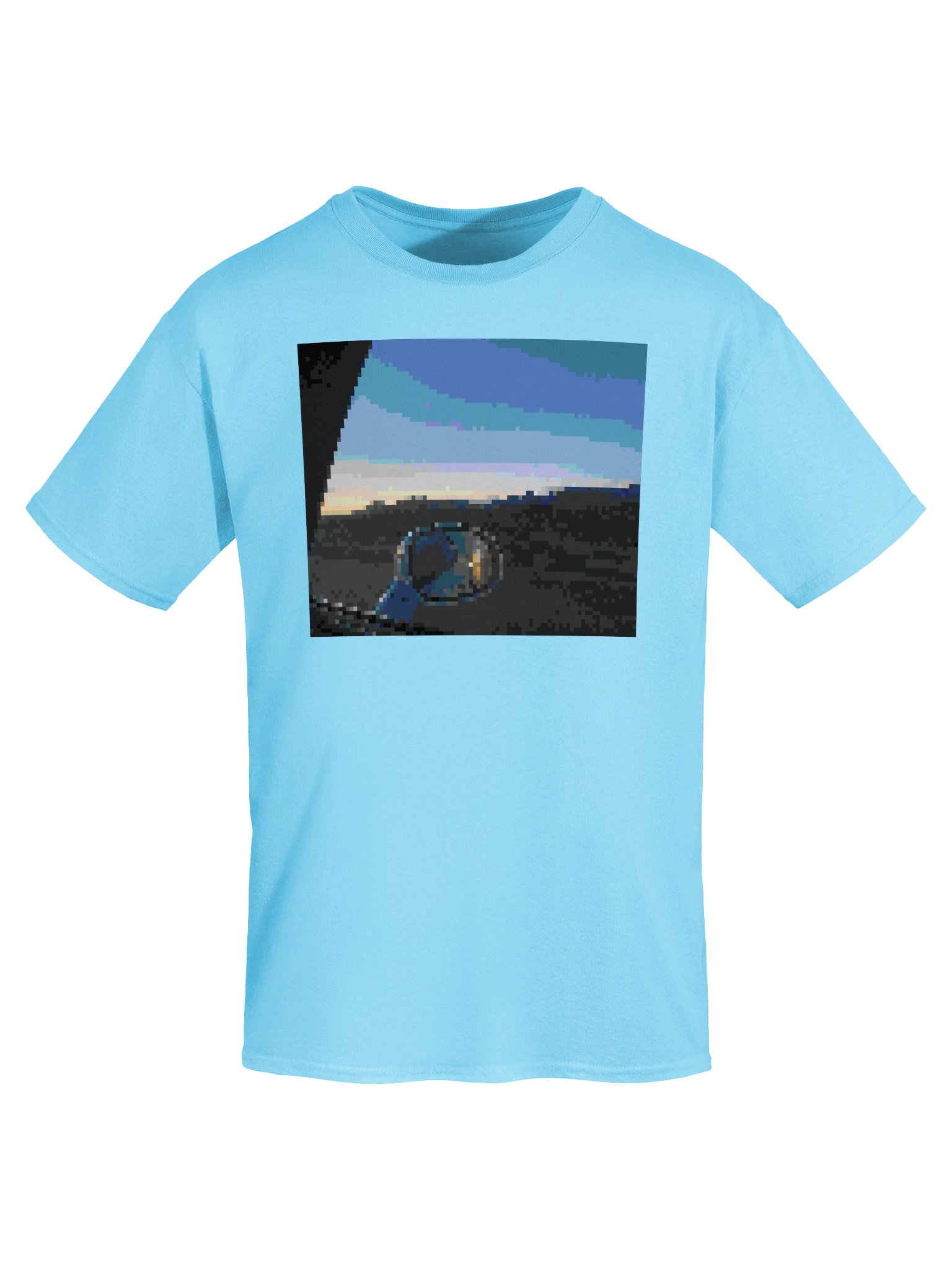pixel sunrise in the rearview graphic tee product image (5)