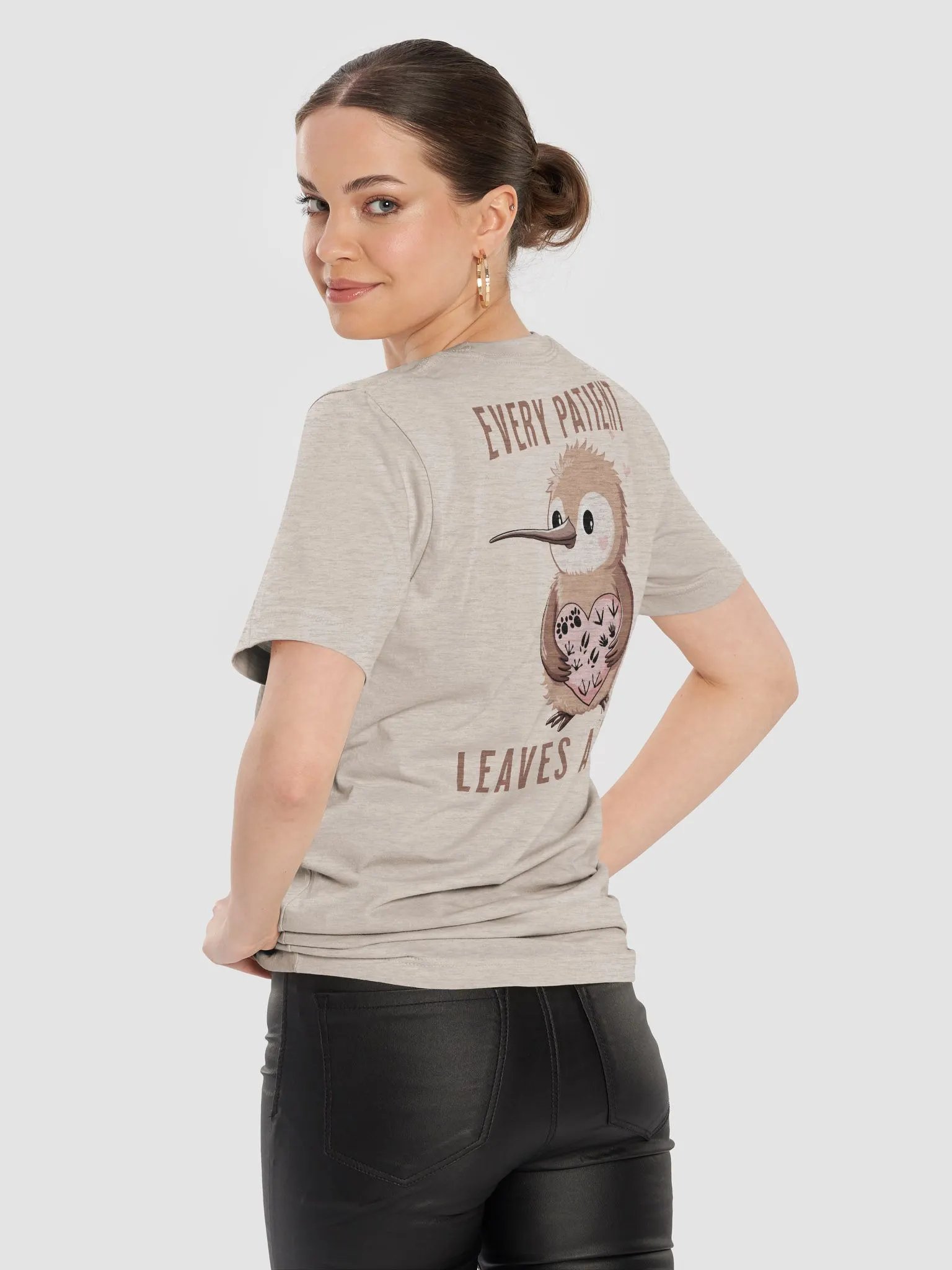 Kawaii Kiwi - Every Patient Leaves a Print, Wildlife Lover Gift, Cute Animal T-shirt product image (9)