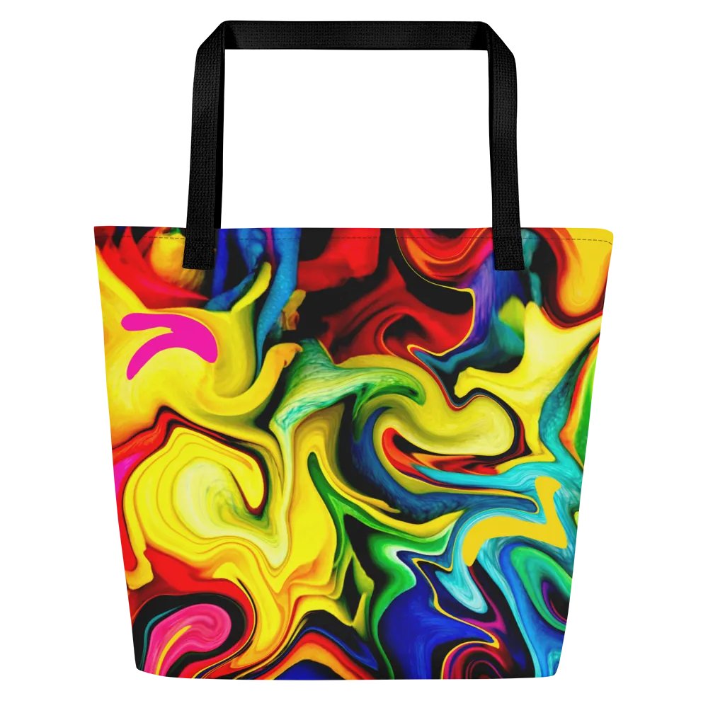 Vibrant Rainbow Patterned Tote Bag | Bold & Colorful Carry-All Bag for Everyday Use product image (1)