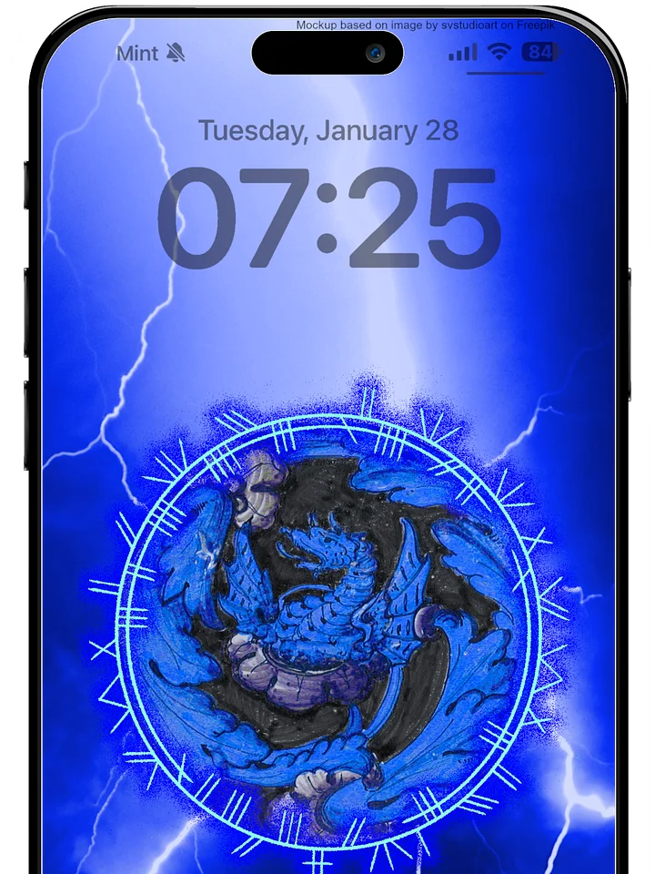 Blue Dragon Phone Wallpaper product image (1)