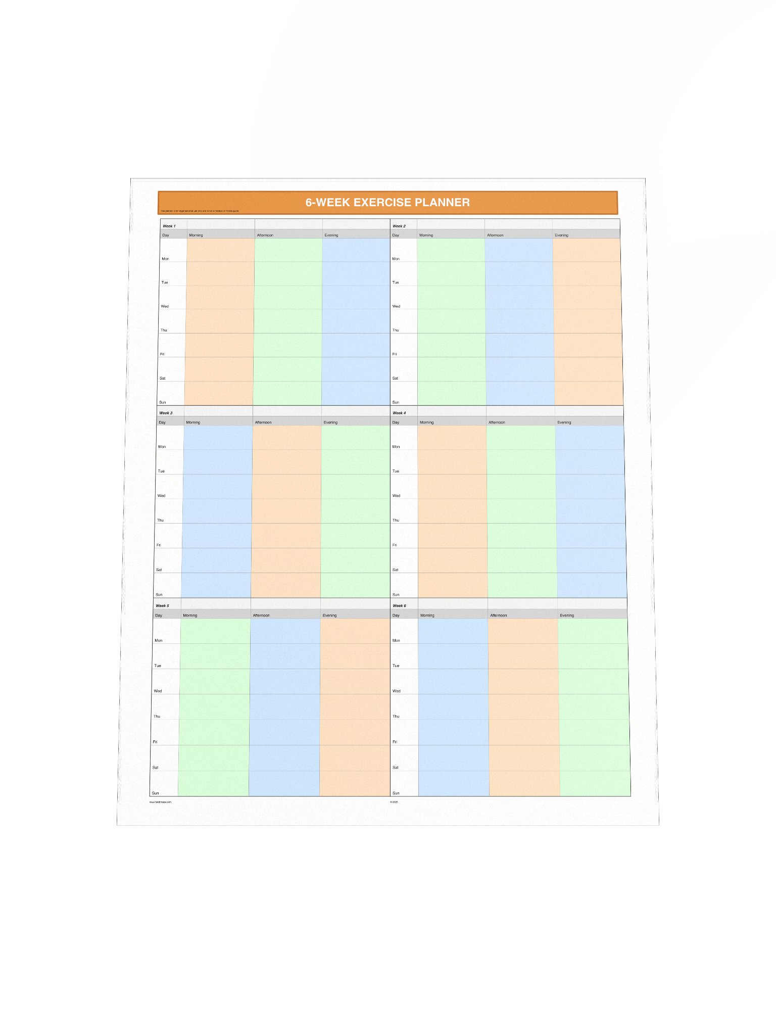 6 Week Exercise Planner product image (5)