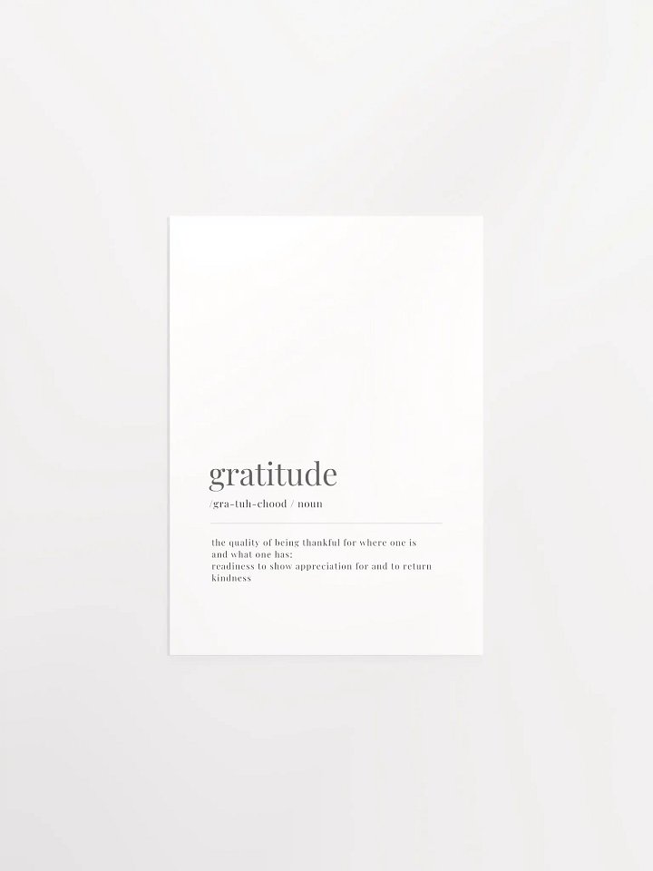 Gratitude Definition Poster Print product image (4)