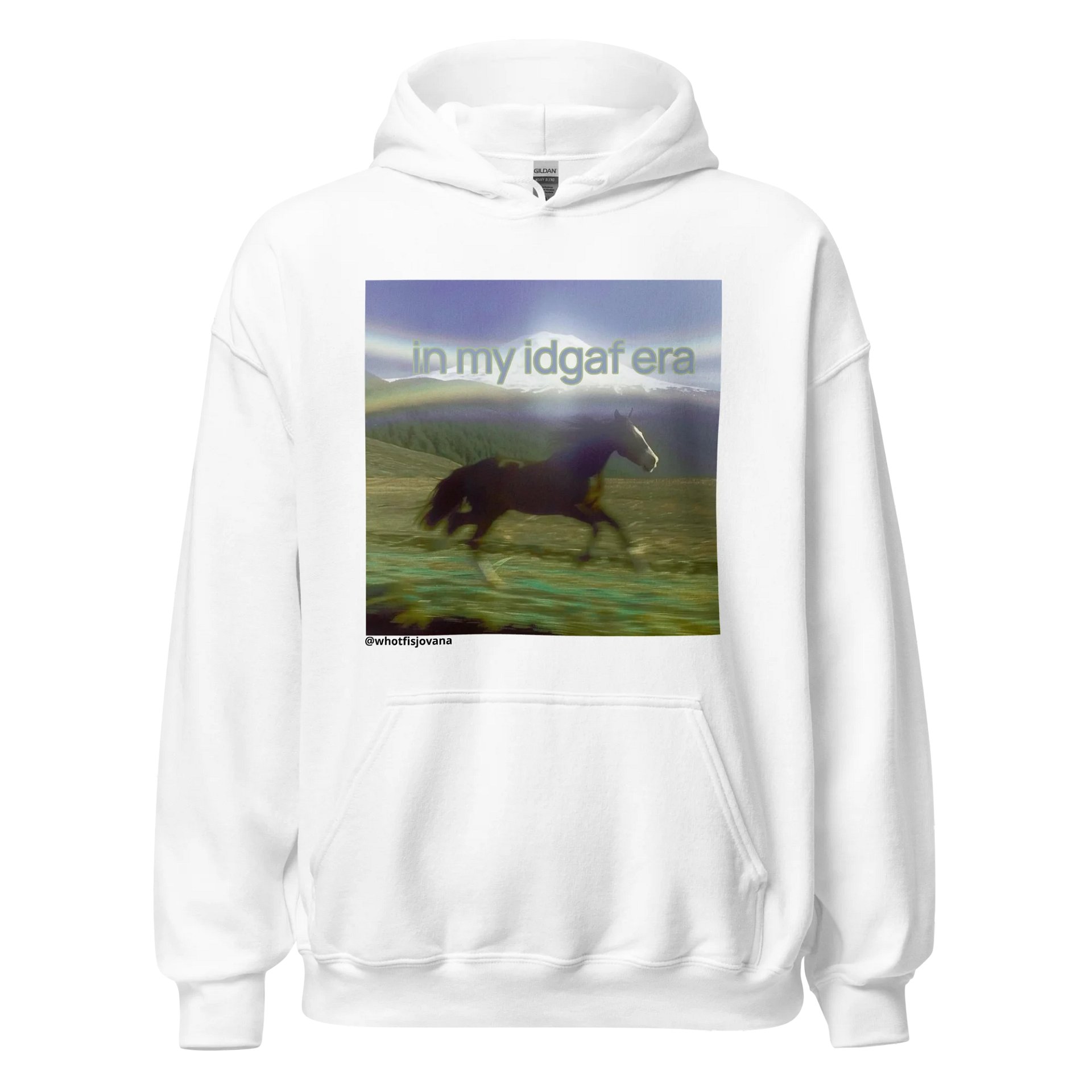 in my idgaf era hoodie — white product image (1)