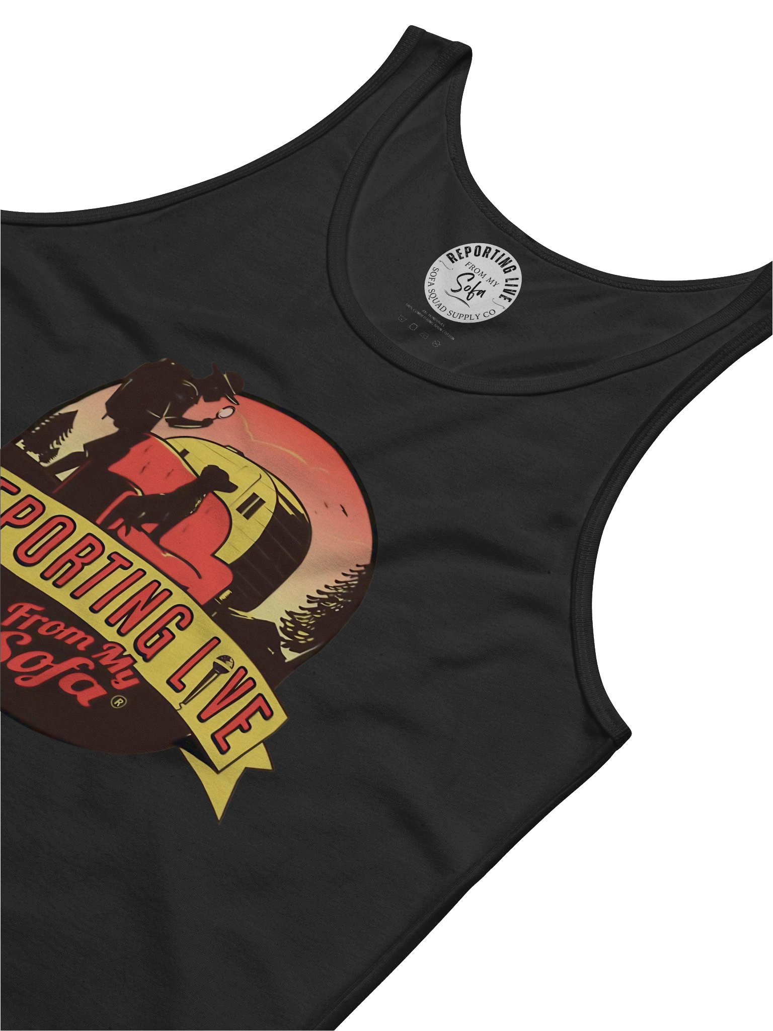 Reporting Live From My Sofa Logo Tank Top product image (16)