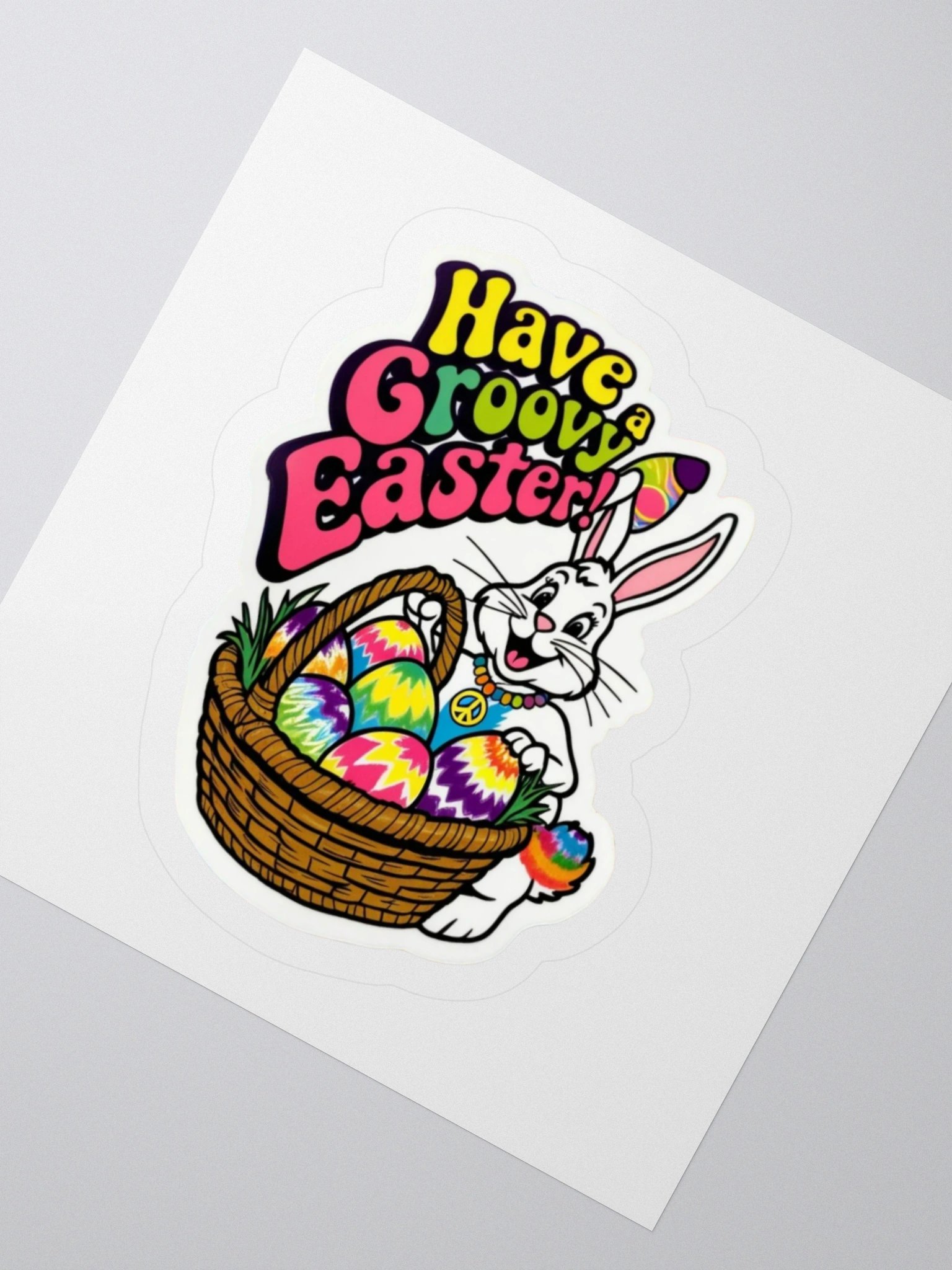 Groovy Easter Bunny Kiss Cut Stickers product image (4)