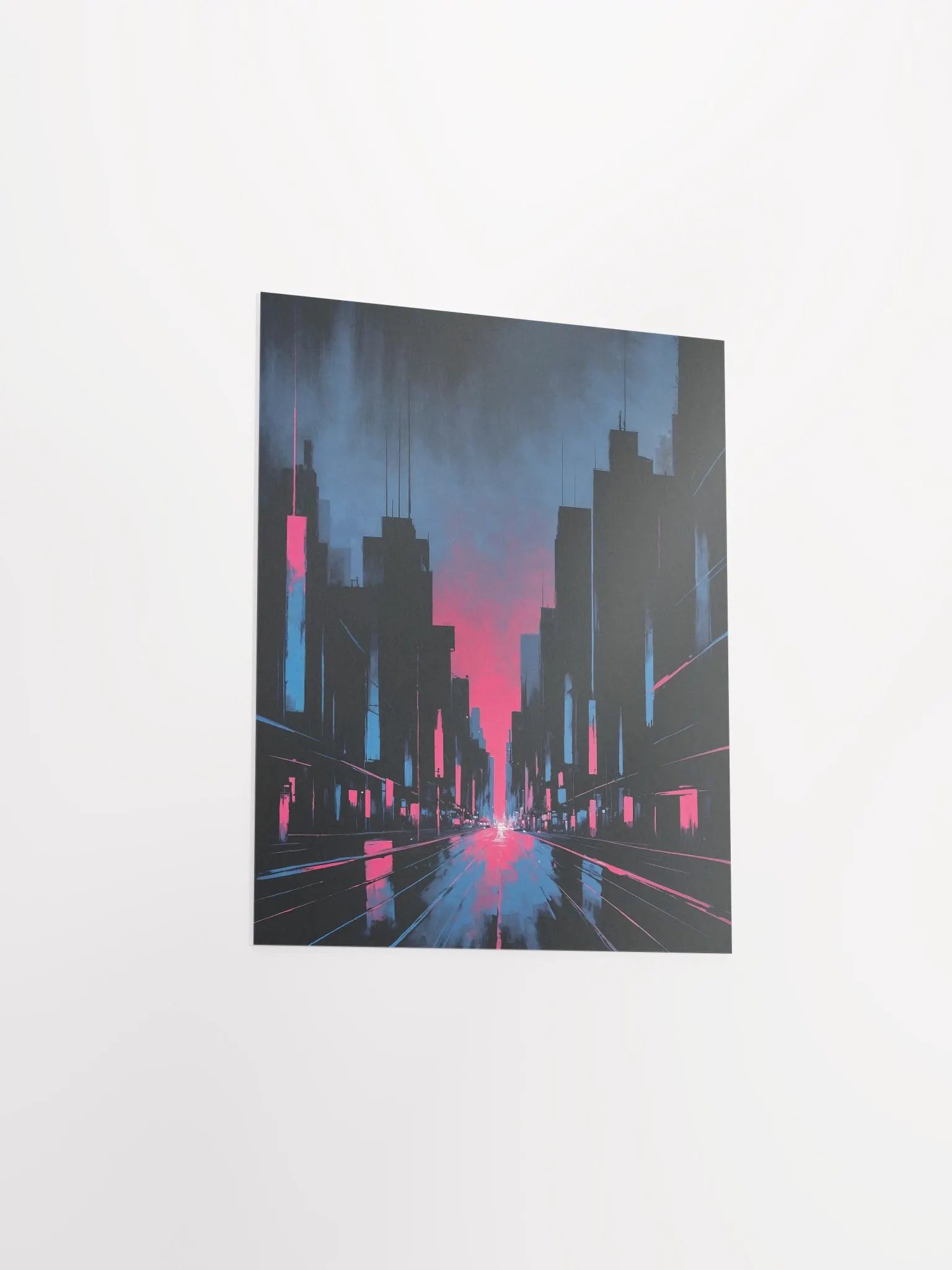 Crimson Nights Cityscape Poster product image (19)
