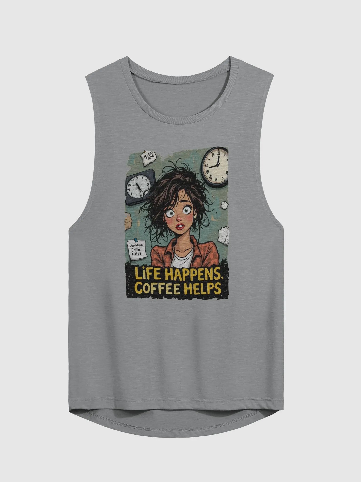 Life Happens Coffee Helps Muscle Tank product image (4)