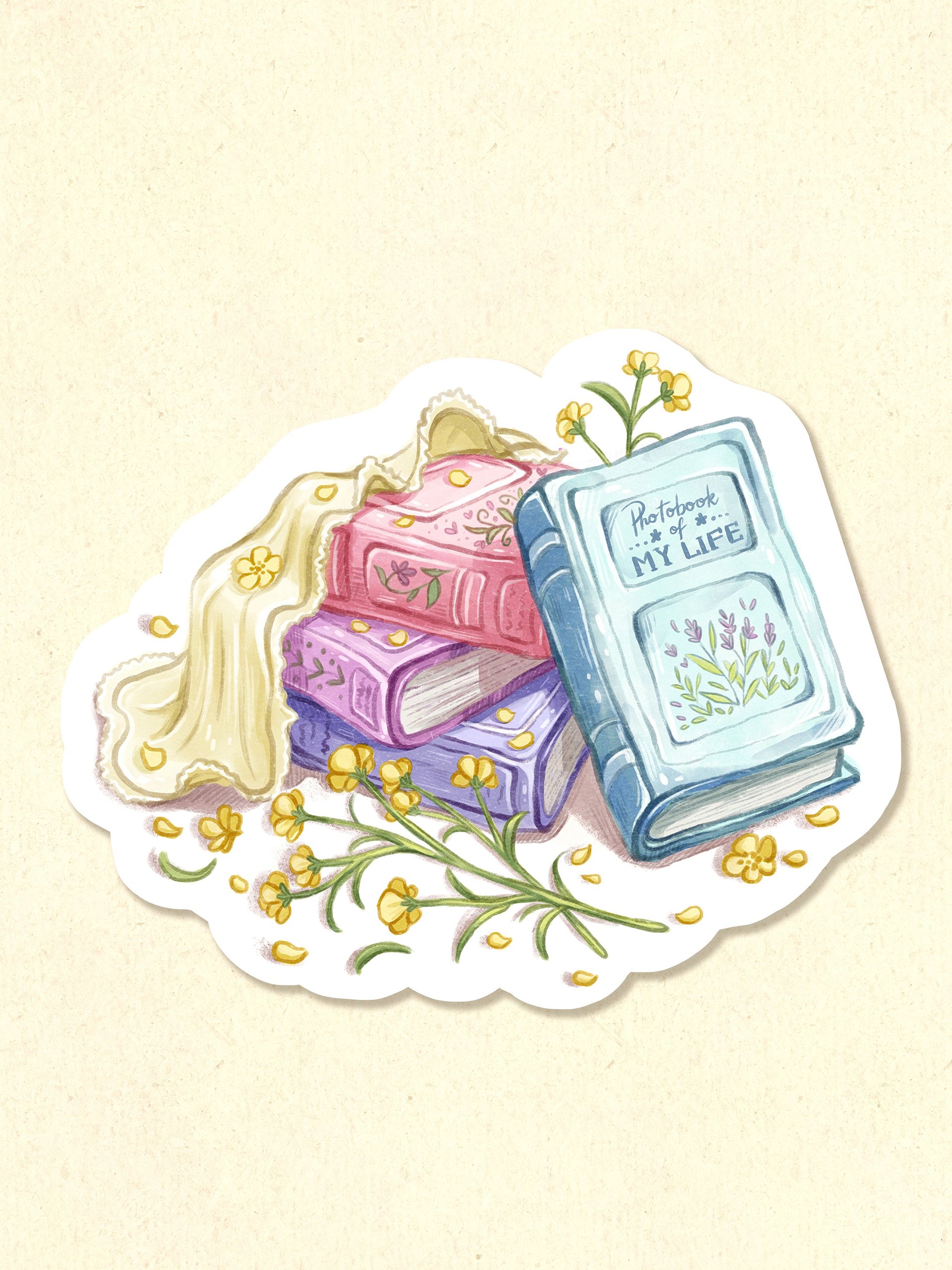 Book Flower - Sticker 3x3 product image (1)