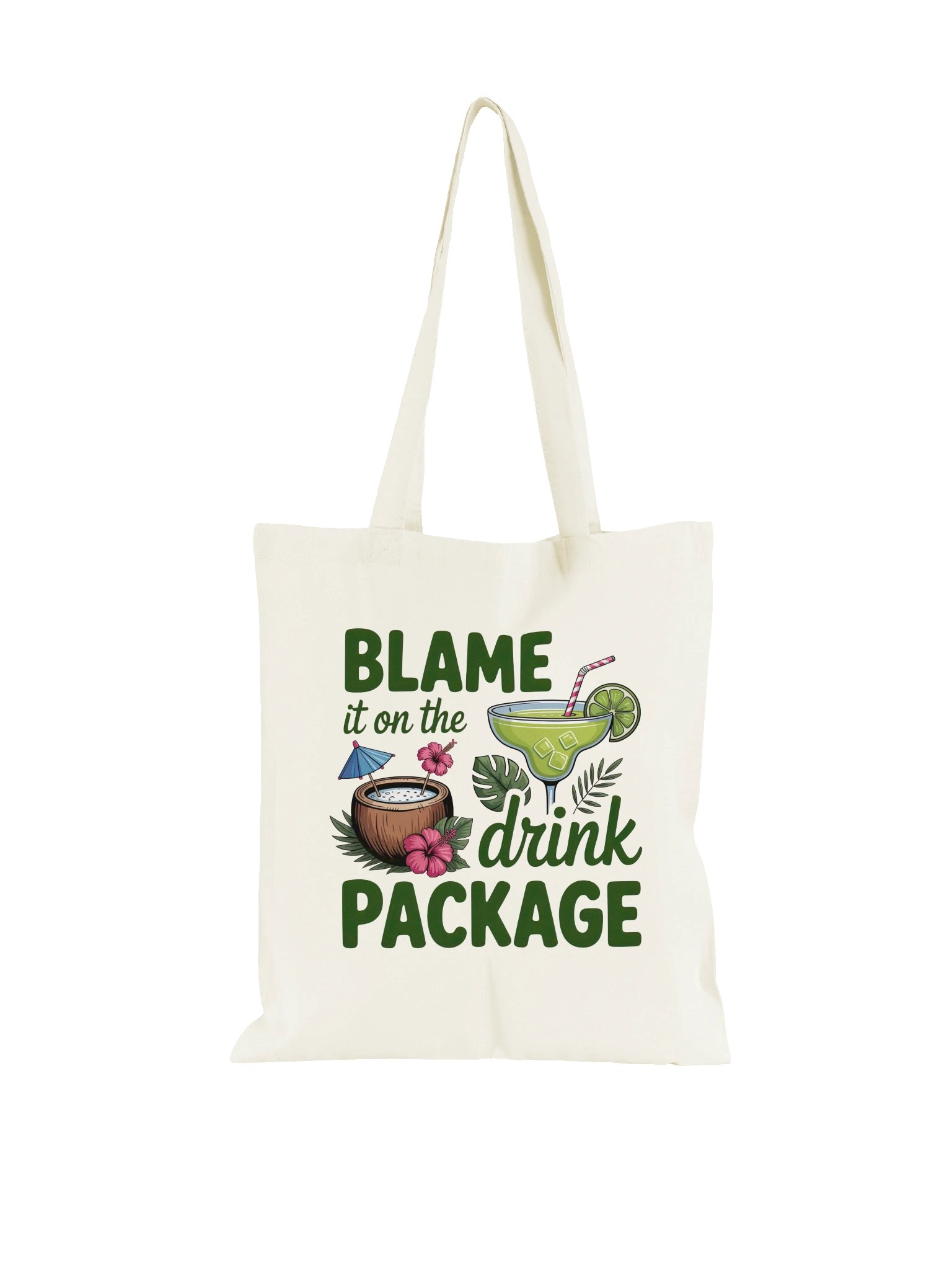 Blame It on the Drink Package Tote Bag | Funny Cruise Vacation Bag product image (5)