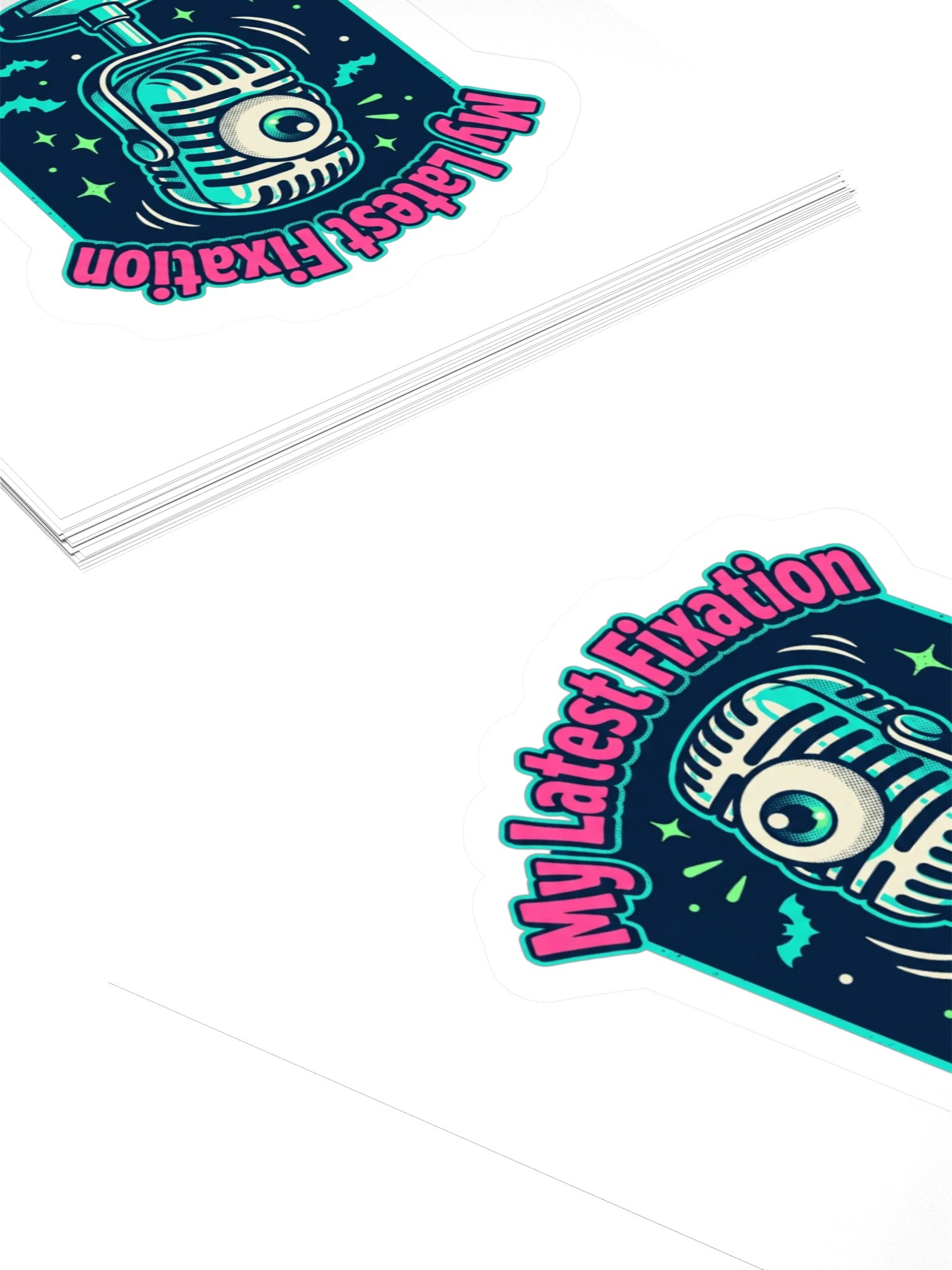 My Latest Fixation Retro Microphone Kiss Cut Sticker product image (12)