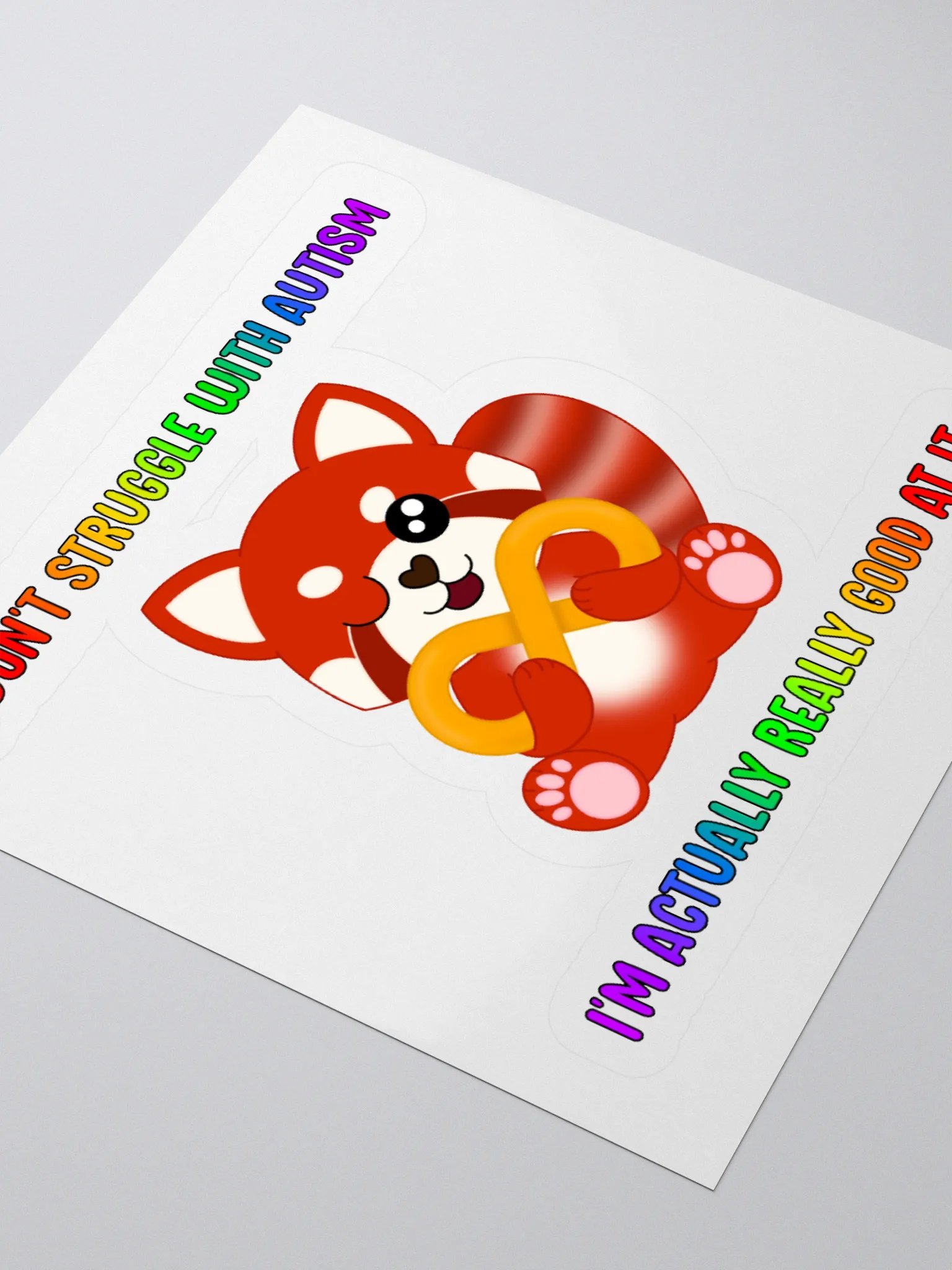 Autism Red Panda Sticker product image (3)