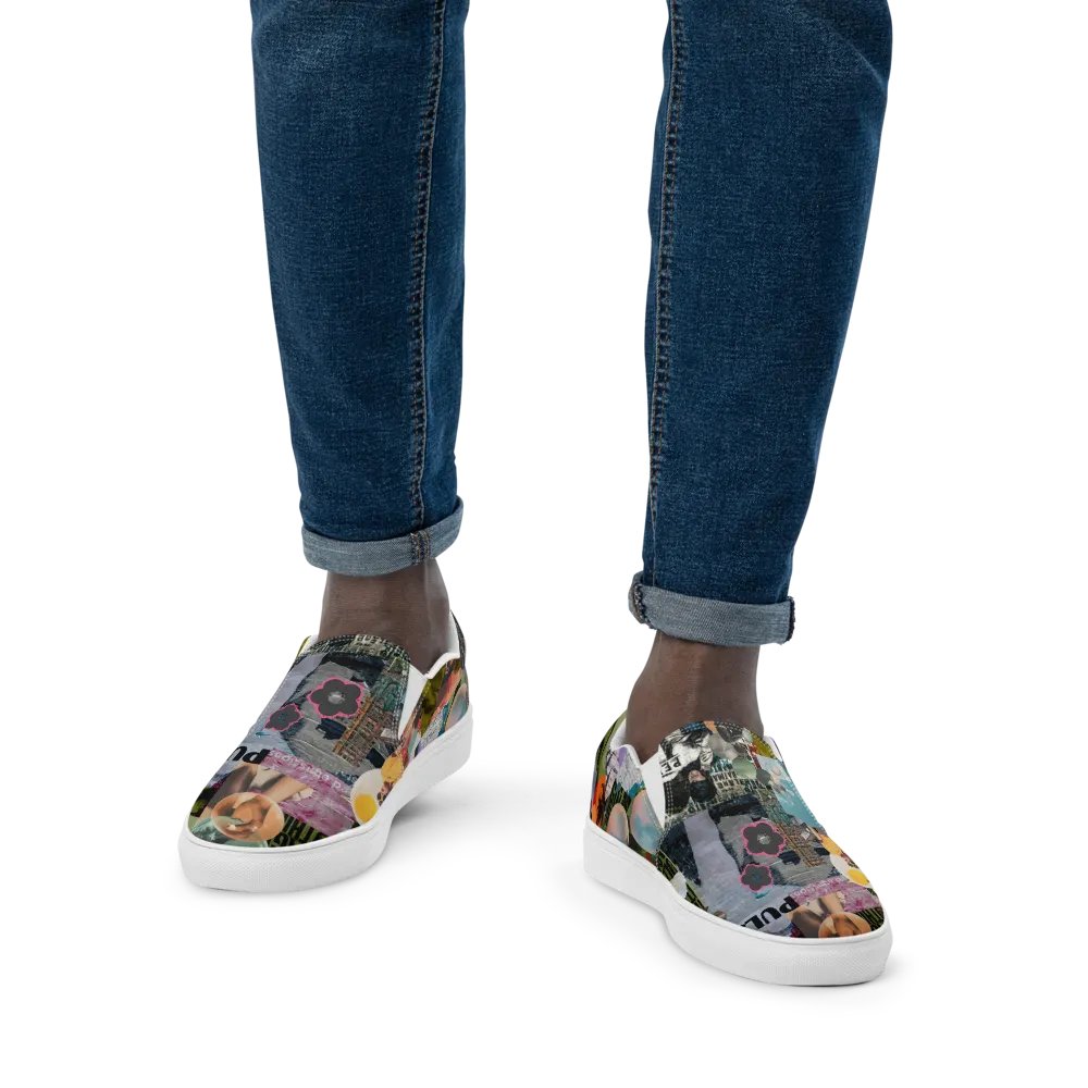 Collaged mens slip ons product image (6)