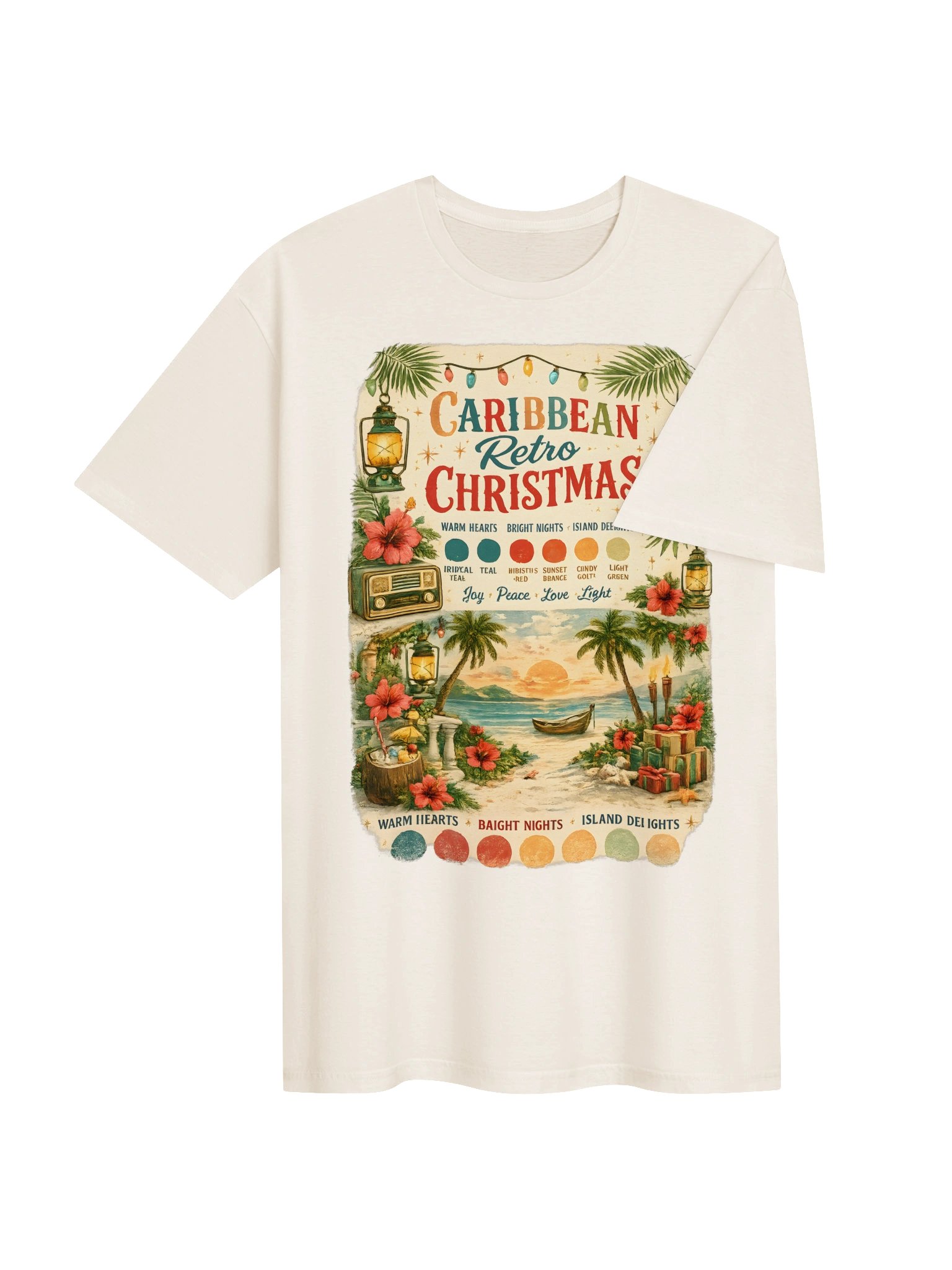 Caribbean Retro Christmas Tee product image (30)