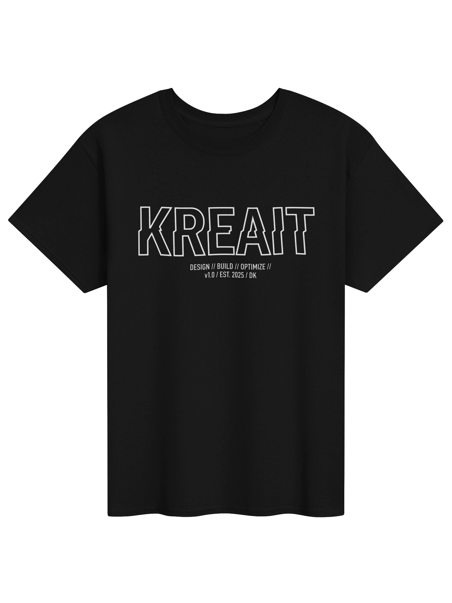 KreaiTive Glitches white print t-shirt product image (31)