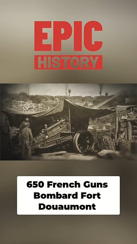 650 French guns unleashed on Fort Douaumont during the Battle of Verdun 🔥

This wasn't just artillery—it was industrial-scale...