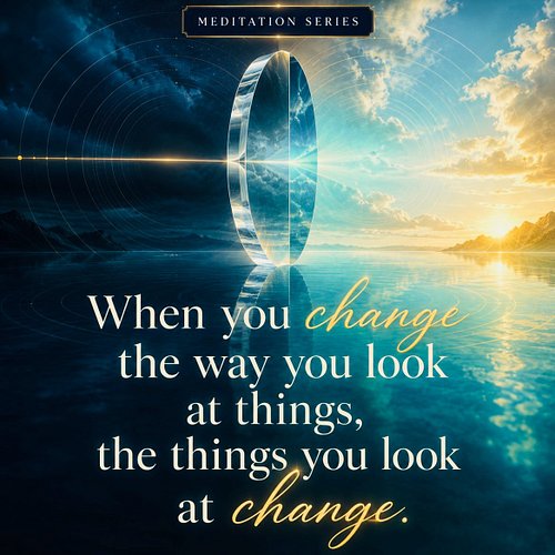 Sometimes the miracle isn’t that the situation changes.

Sometimes the miracle is that you see it differently. 👀

Meditation ...
