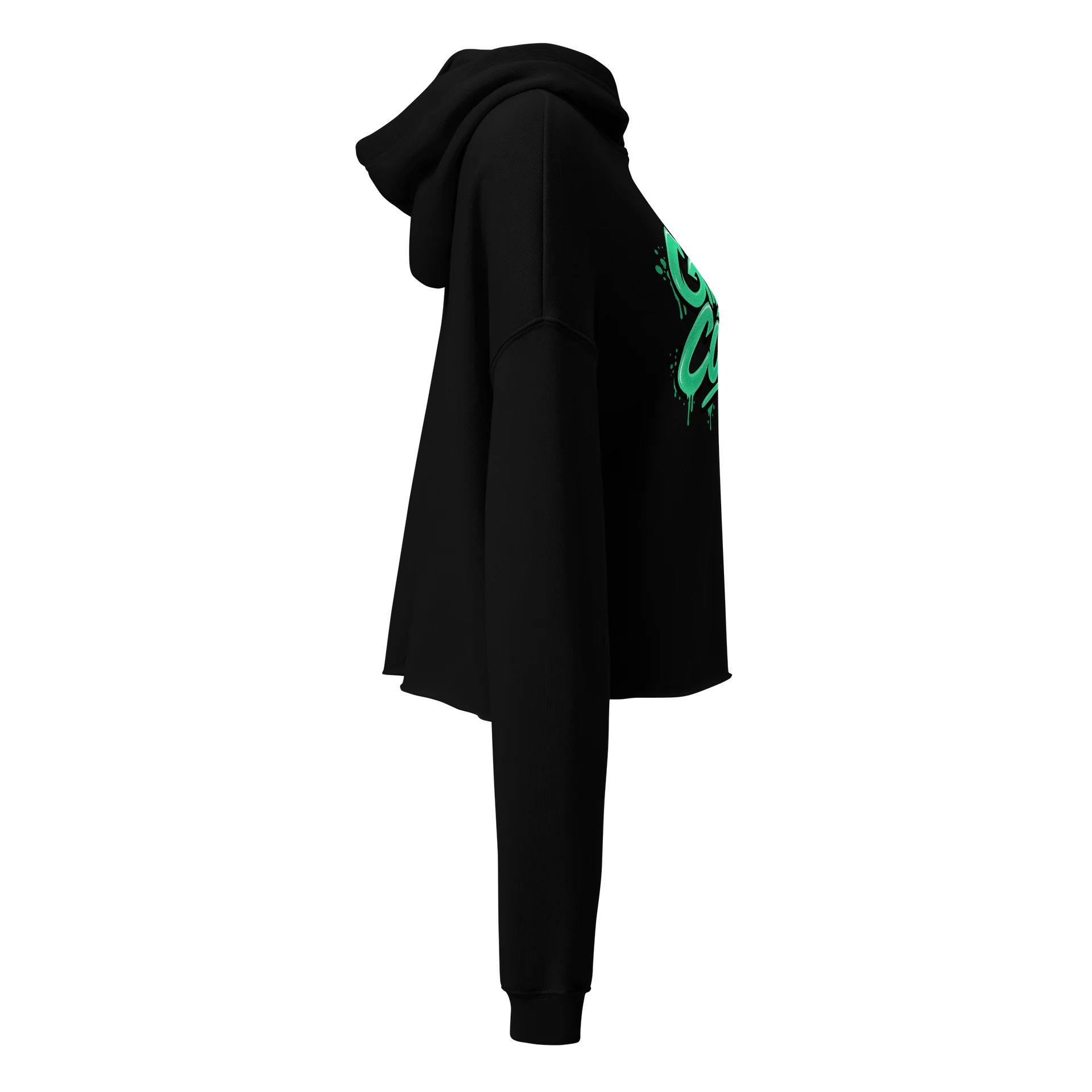 HERitage Girl Code Crop Hoodie In Green product image (4)