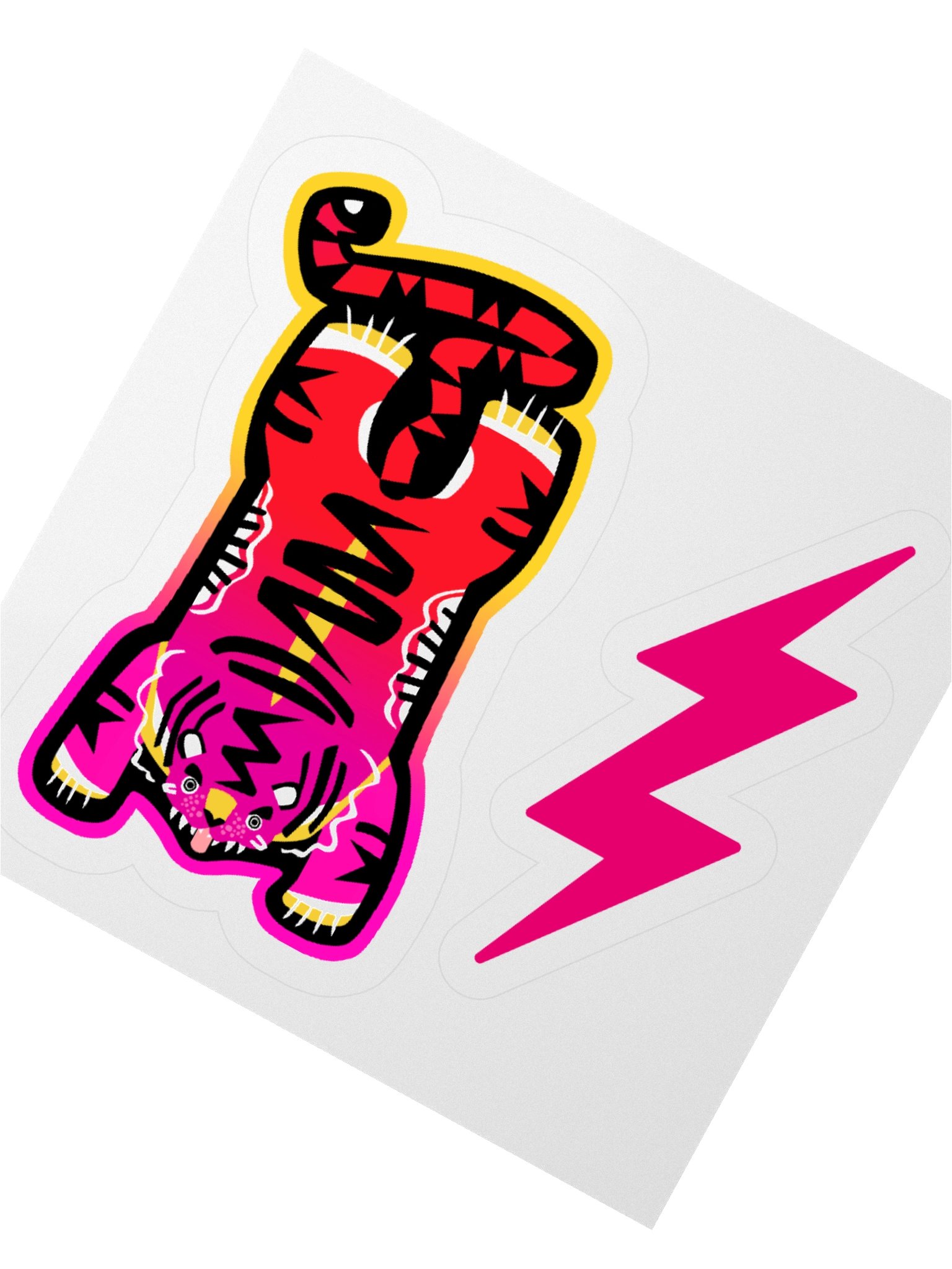 Pink and Red Tiger Sticker product image (3)