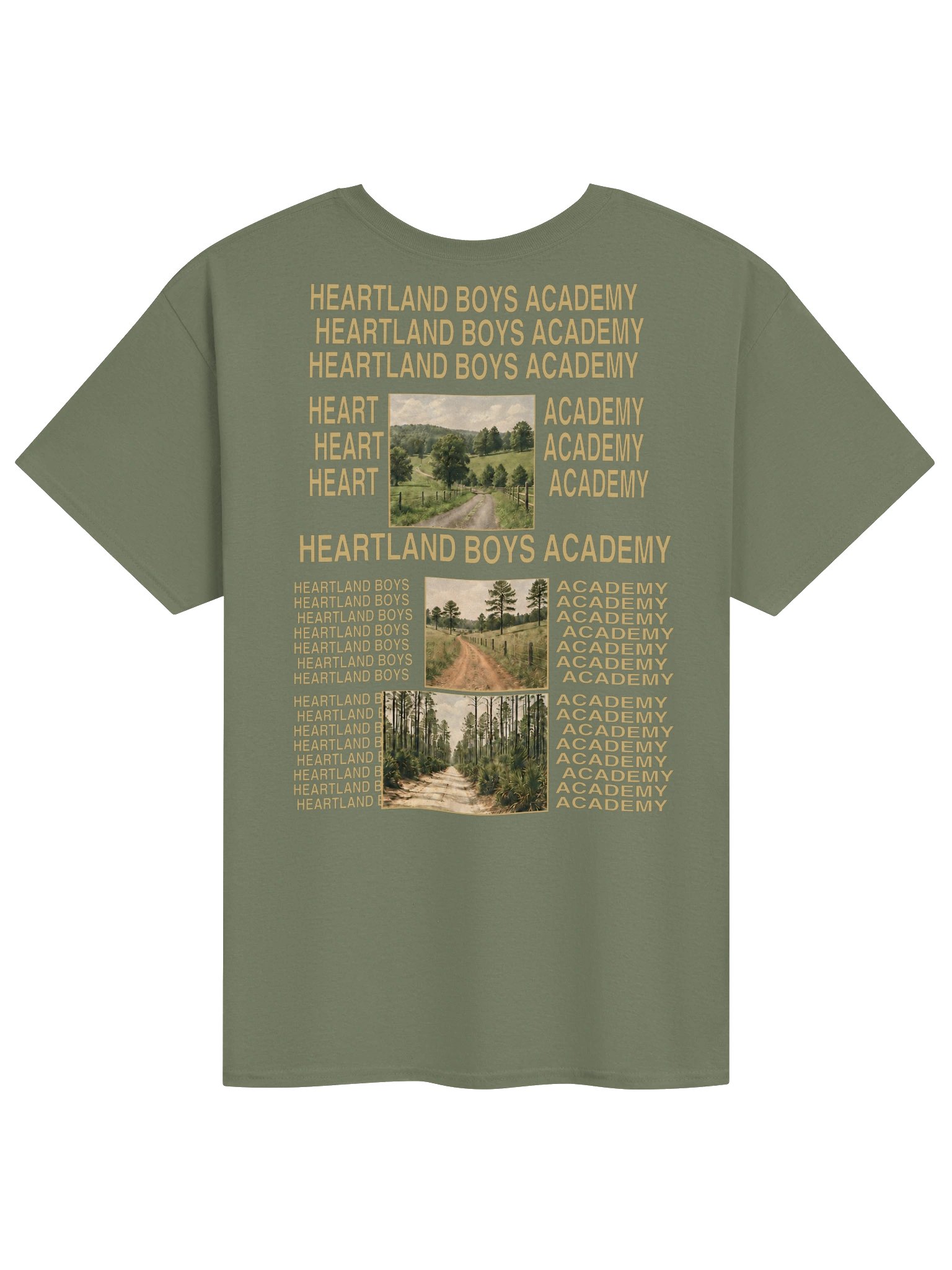 Heartland - Green Shield Logo Tee w/ Scenes on Back product image (7)