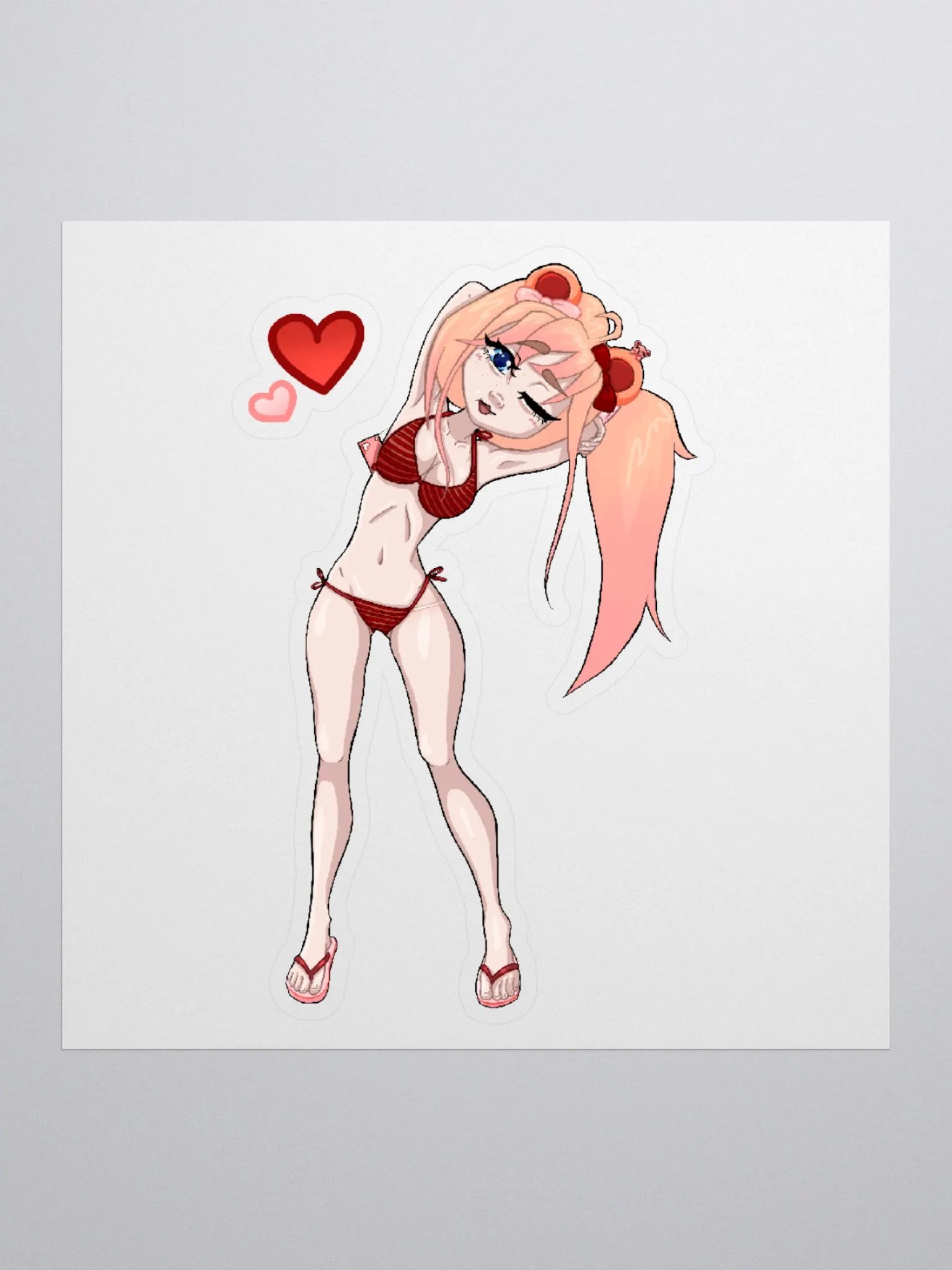Valentine Bikini Teddy Sticker product image (2)