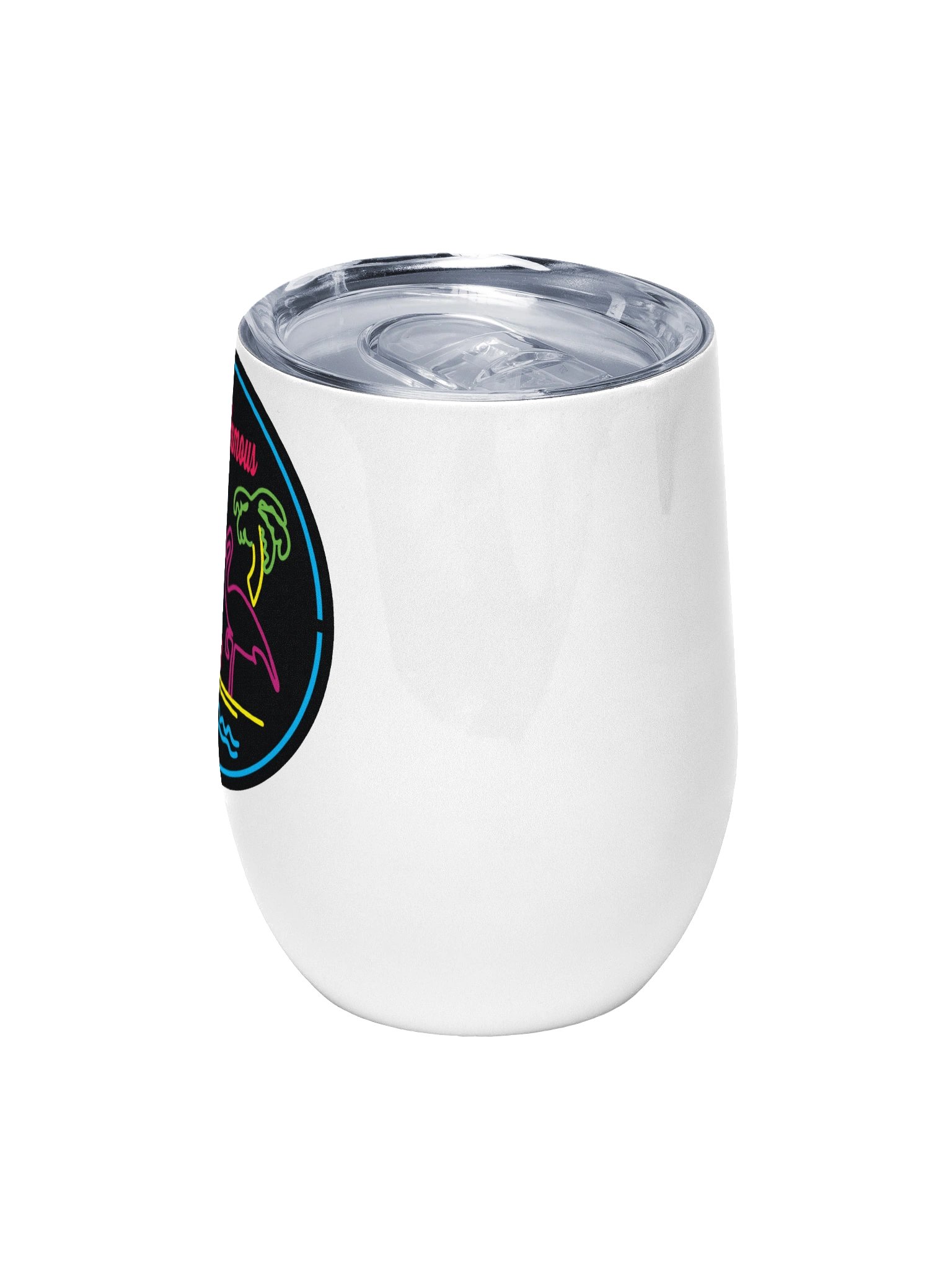 Elbo Room World Famous Neon Flamingo Stemless Wine Tumbler | White product image (5)