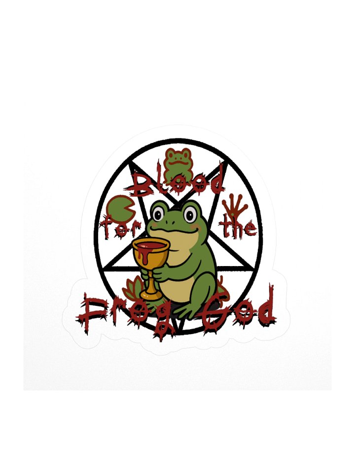 Blood For the Frog God Sticker 🐸 product image (1)