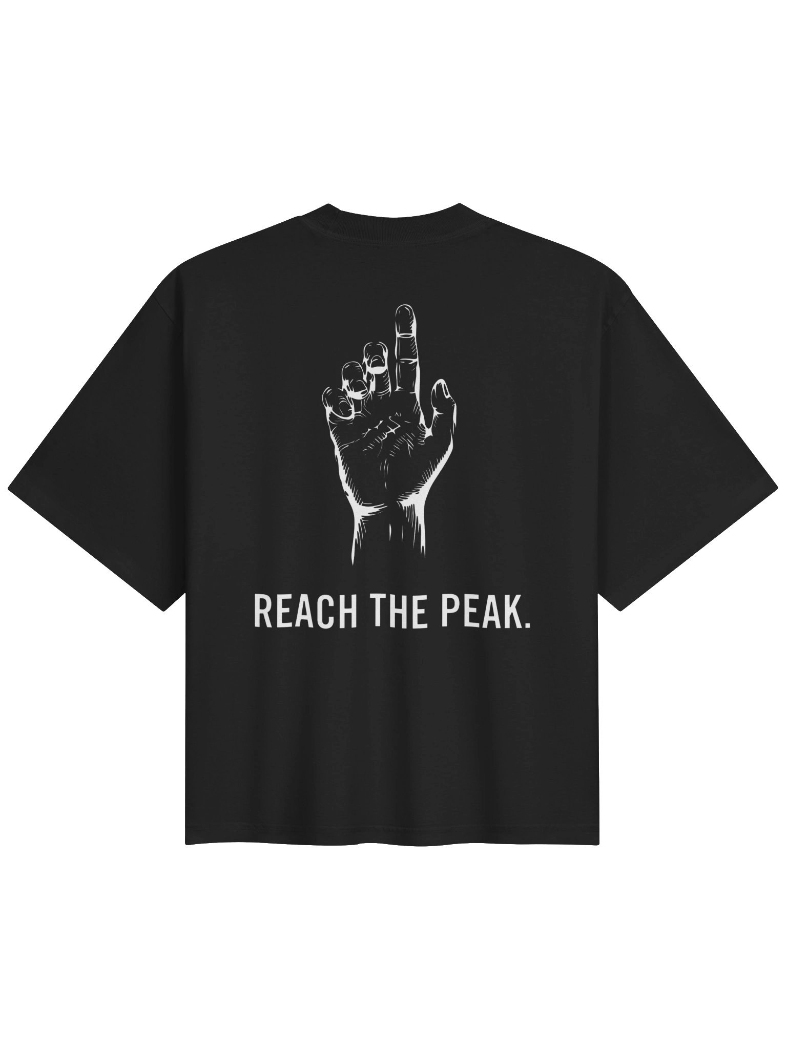 Reach The Peak. - Heavyweight Oversized Black Tee product image (2)