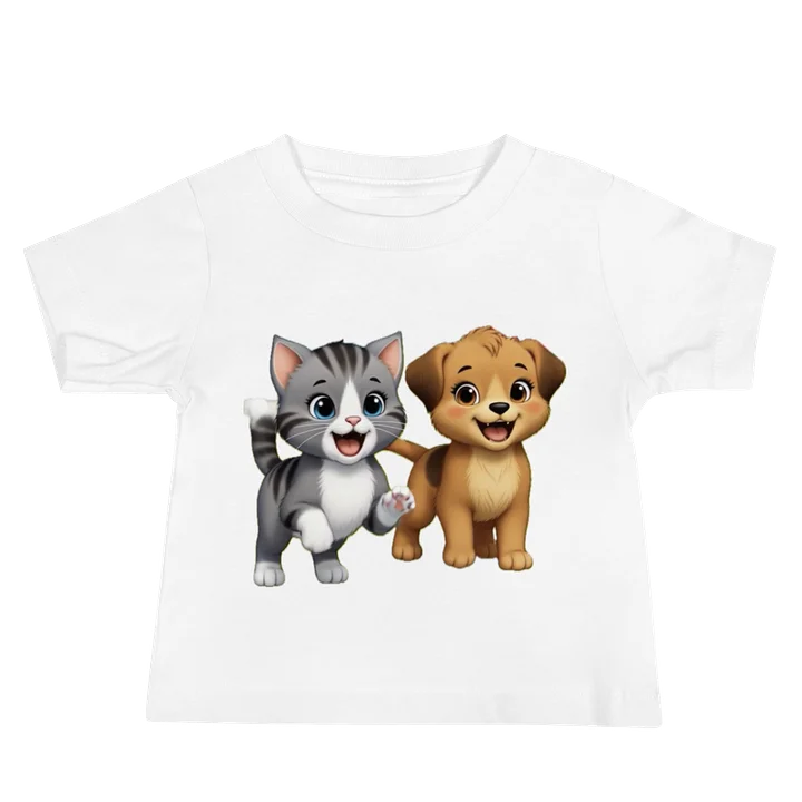 Cute Kitten and Puppy Baby Tee product image (2)