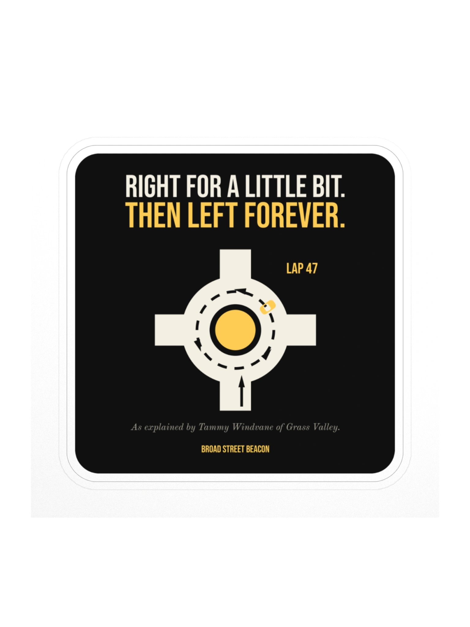 Right for a Little Bit, Then Left Forever Sticker product image (1)