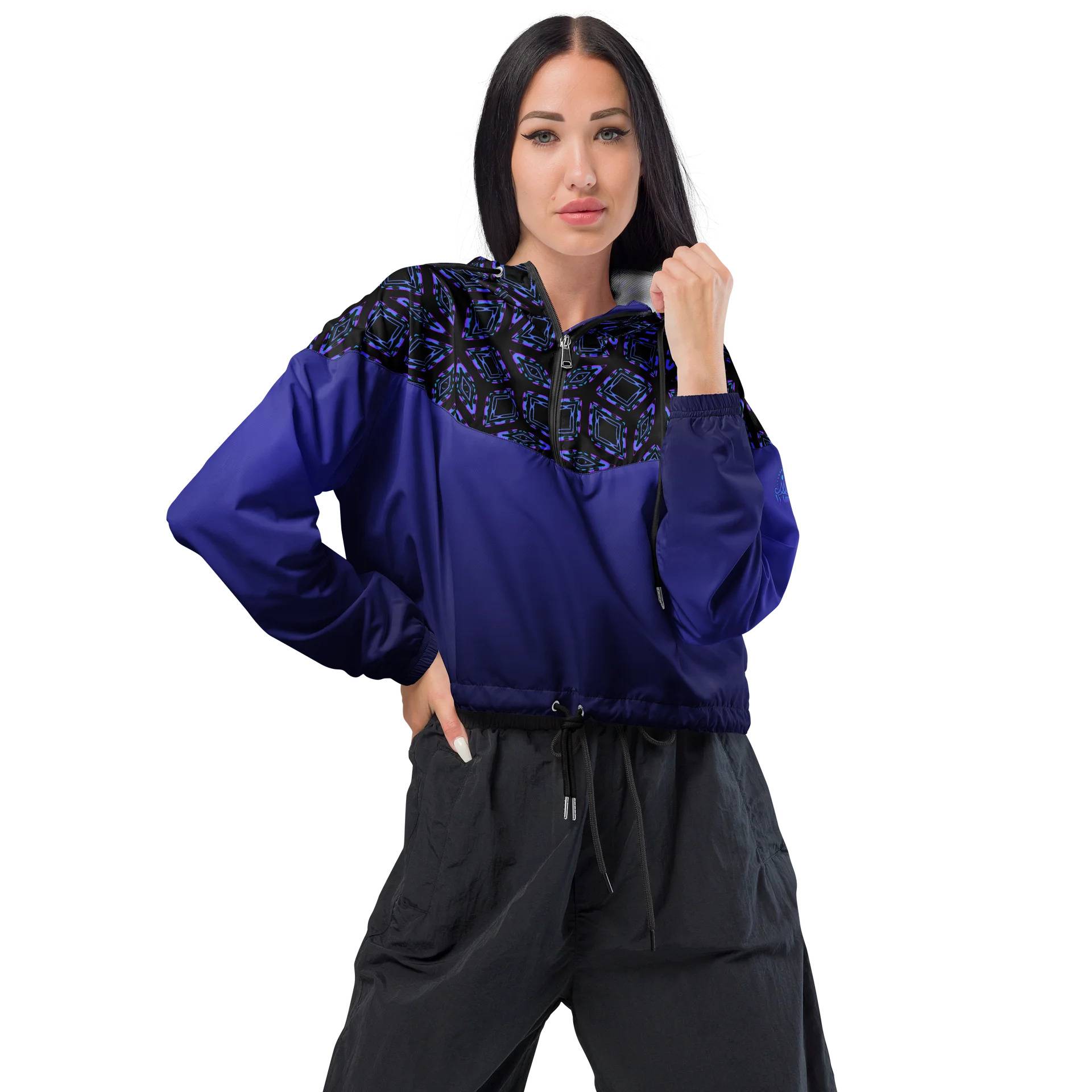 Indigo Circuit Cropped Windbreaker product image (2)