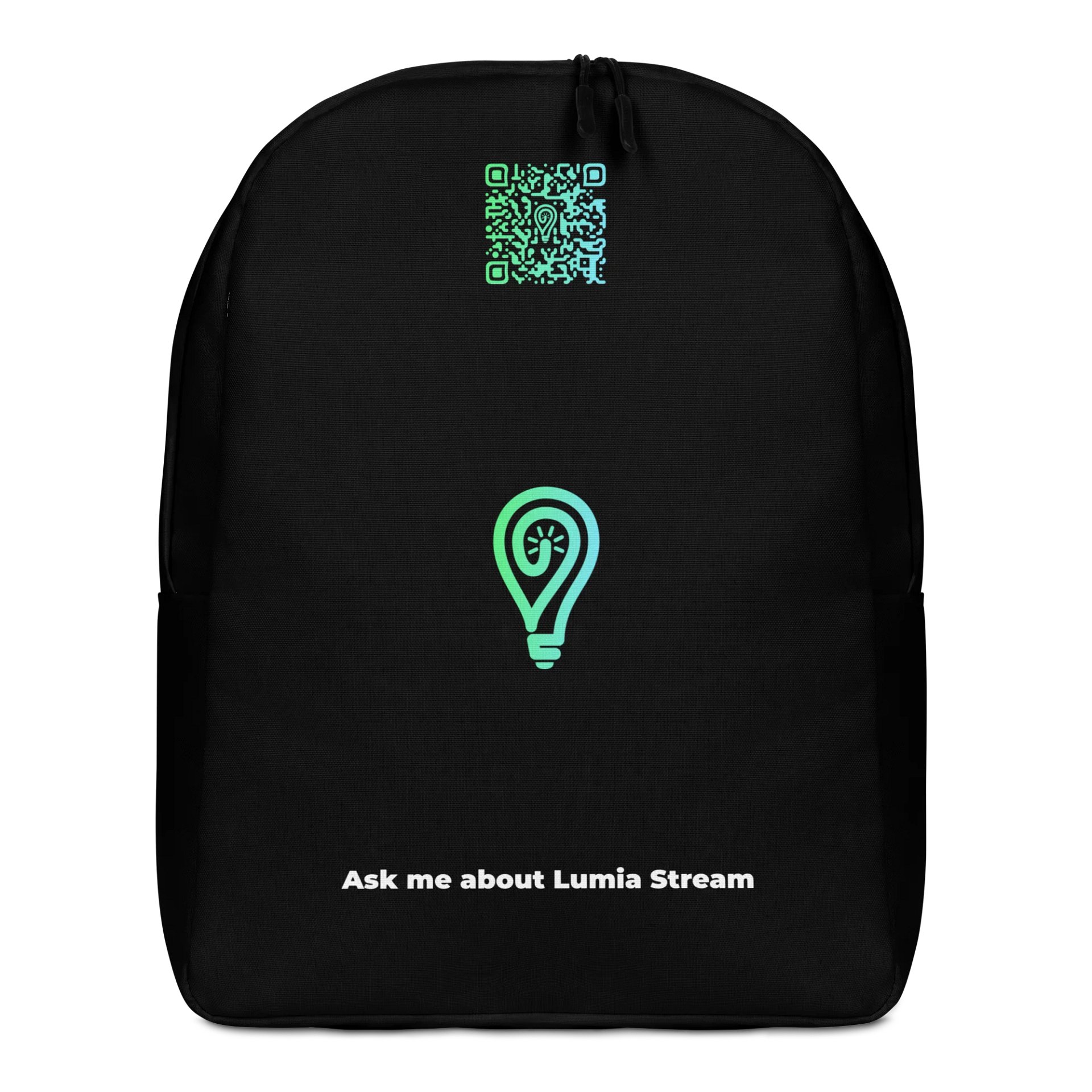 Ask me about Lumia Stream colored green QR code Backpack product image (1)