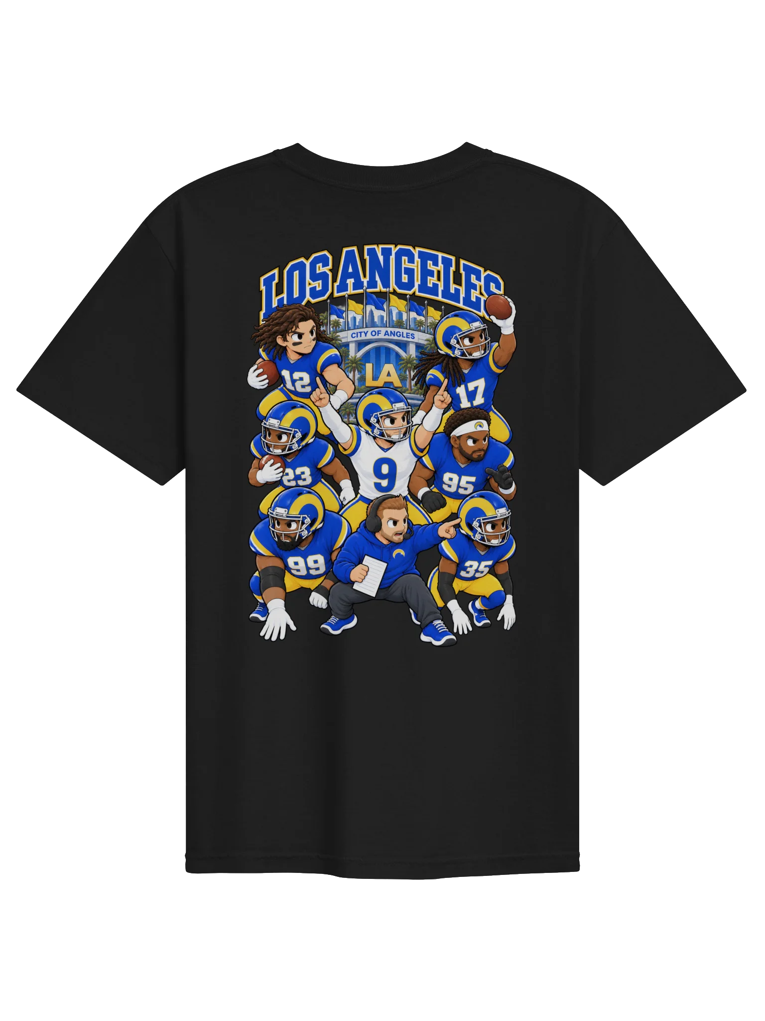 Los Angeles R Football 2026 Animated Player Back Print T-Shirt product image (2)