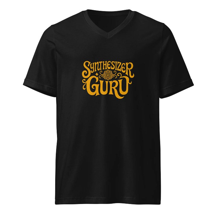 Synthesizer Guru V-Neck T-Shirt Black product image (1)