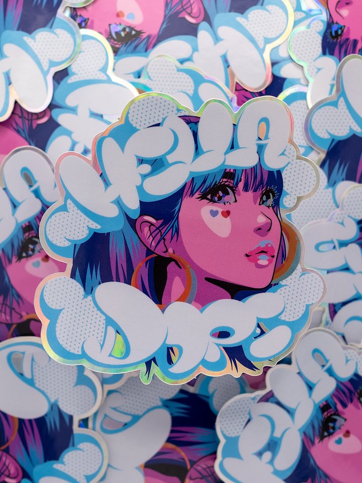 HELLA DOPE 4" Vinyl Sticker (Hologram) product image (1)