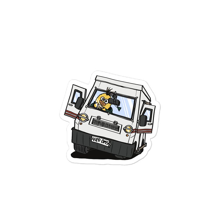 Wheelie Yellow vinyl bumper sticker! product image (2)