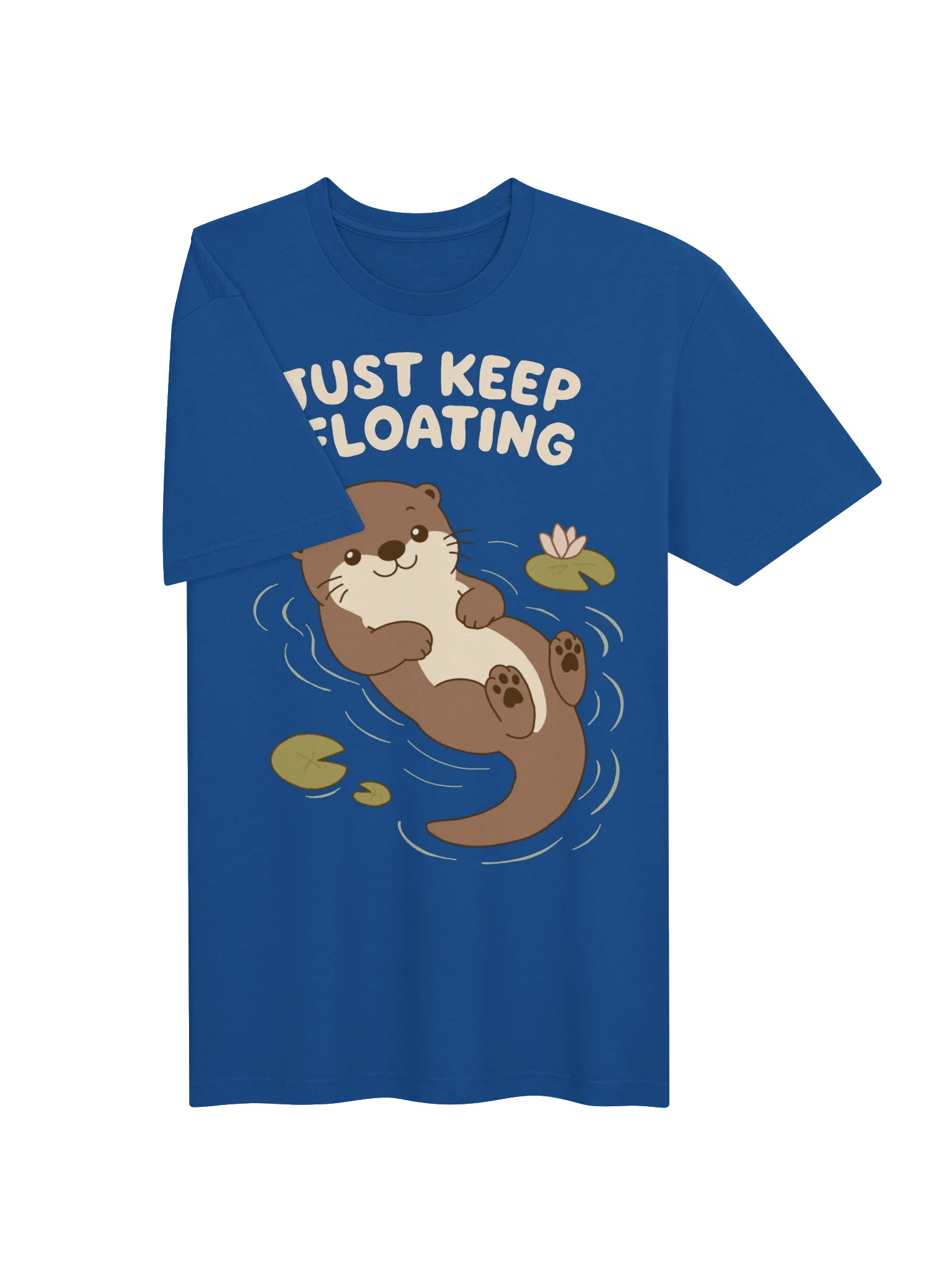 Just Keep Floating Otter Tee view 3