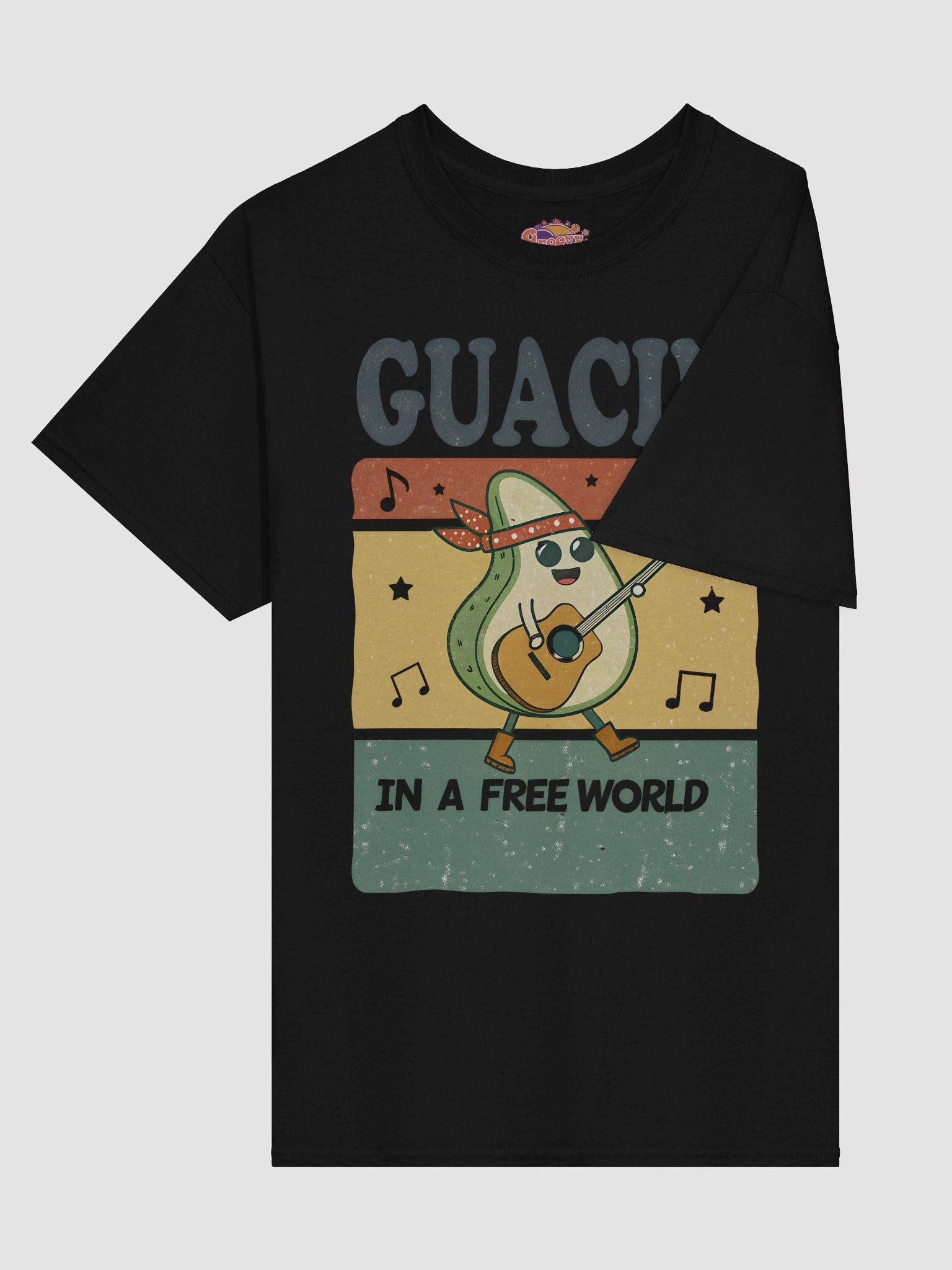 Guacin in a Free World Avocado Guitarist T-Shirt product image (4)