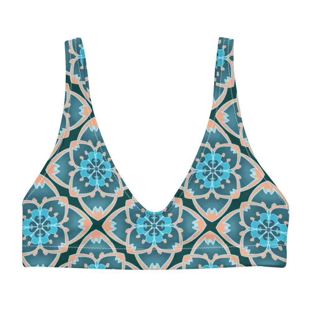 Beautiful Green Pillow Pattern Padded Bikini Top product image (4)