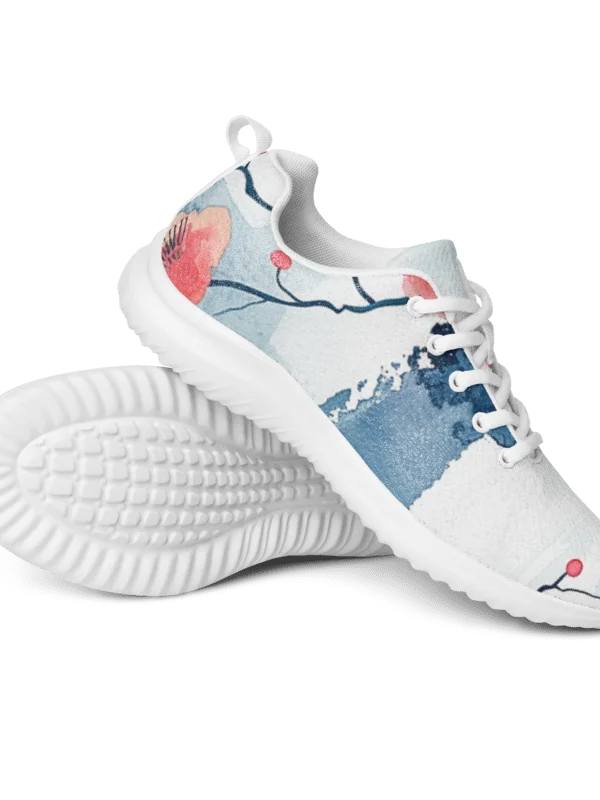Watercolor Cherry Blossom Women's Athletic Shoes | Pastel Floral Sneakers product image (3)