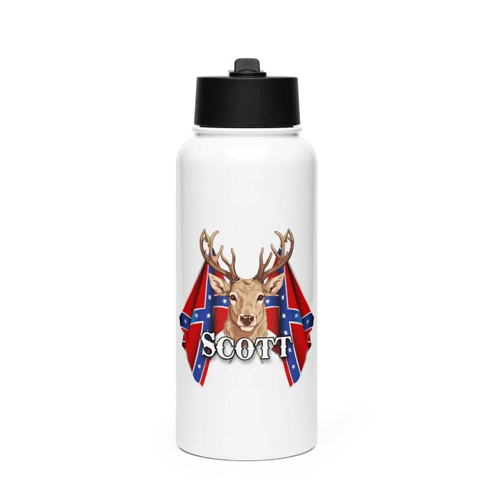 "Scott" Last Name Rebel Redneck Deer - Stainless Steel Sports Water Bottle product image (1)