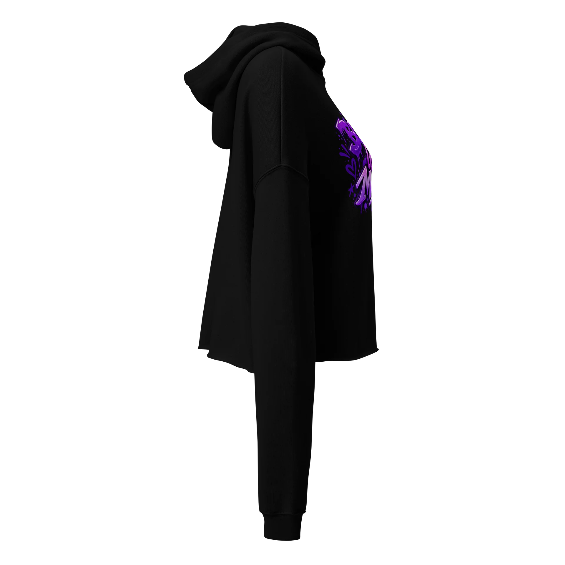 HERitage Black Girl Magic Crop Hoodie In Purple product image (4)