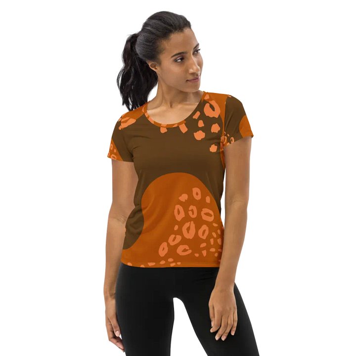 Orange Animal Print Women's Sports Tee product image (1)