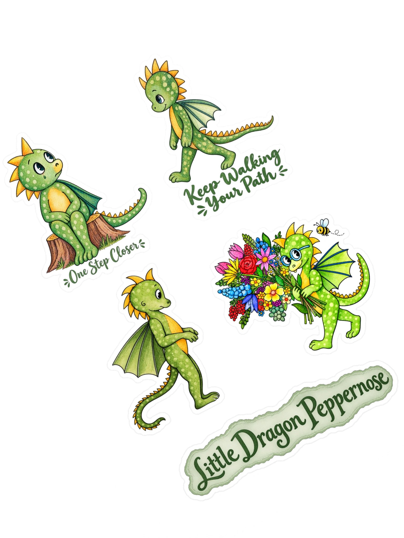 Little Dragon Peppernose — Sticker Sheet product image (1)