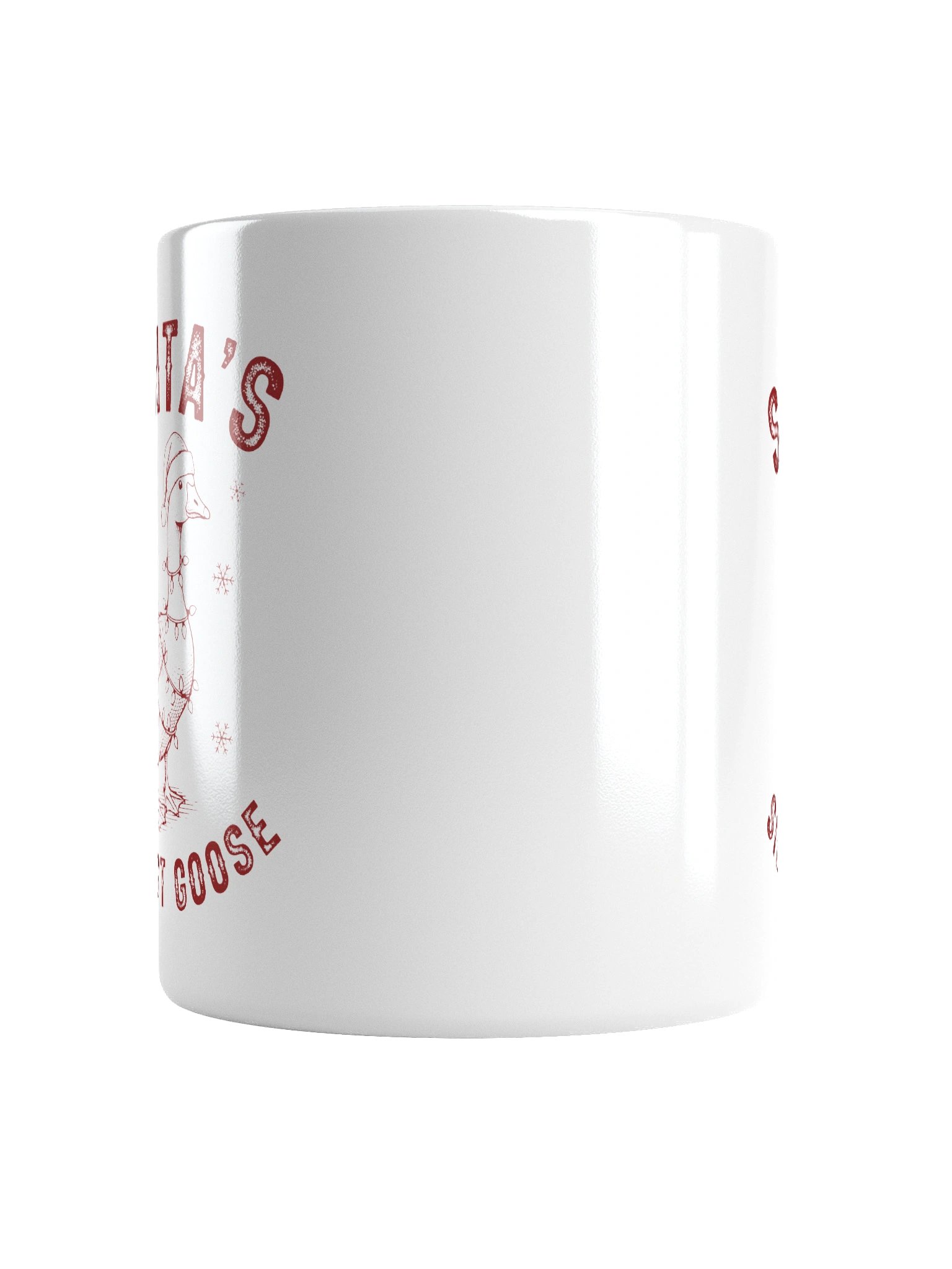 Santa's Silliest Goose White Glossy Mug product image (6)