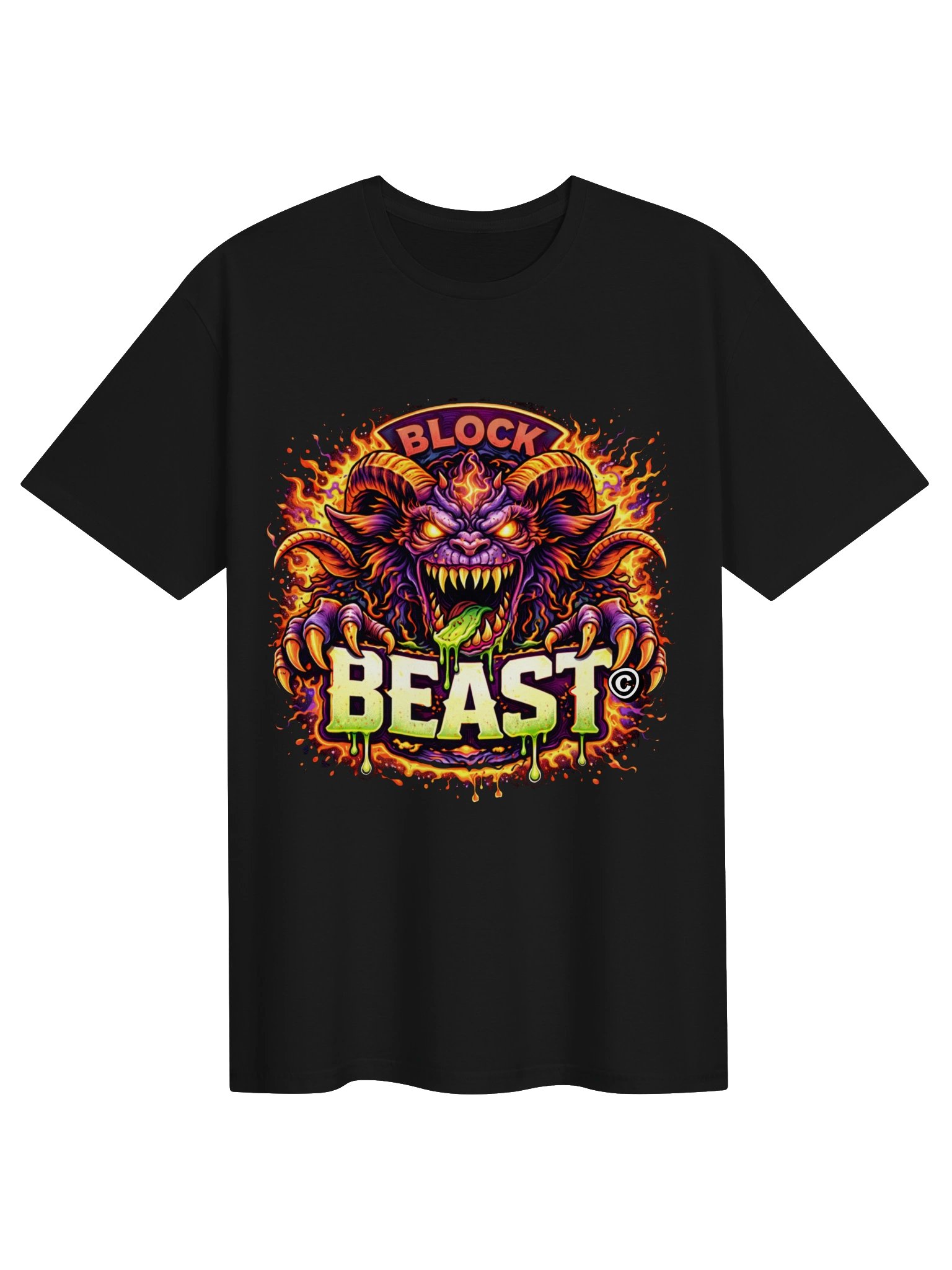 BLOCK BEAST — Neon Fury T-Shirt product image (1)