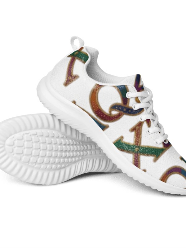 XZAQLI "Jeweled Script" Premium Men's Sneakers (White) product image (3)