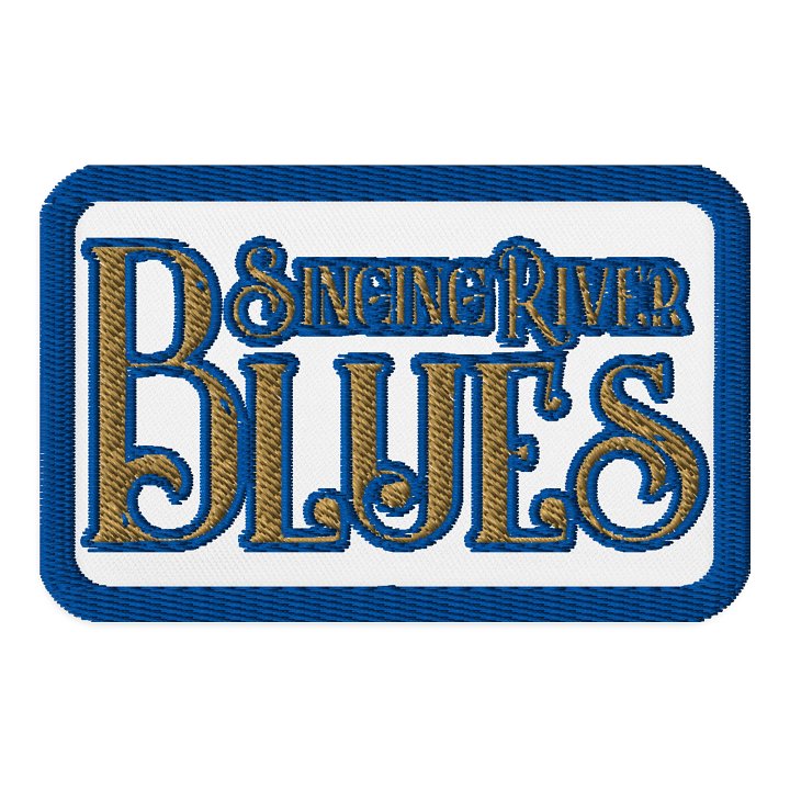 'Singing River Blues' title tmnt. embroidered patch product image (1)