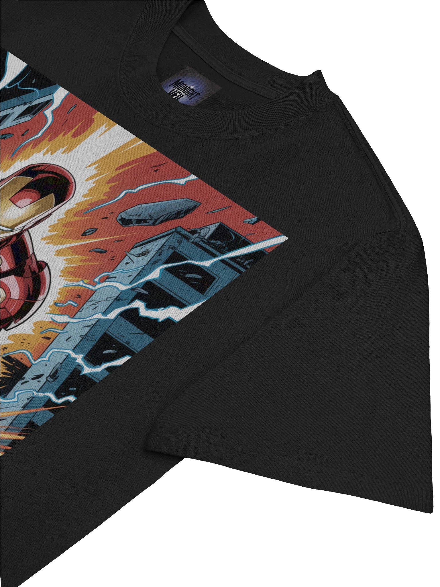 Iron Man Repulsor Eclipse Oversized Faded T-Shirt product image (7)