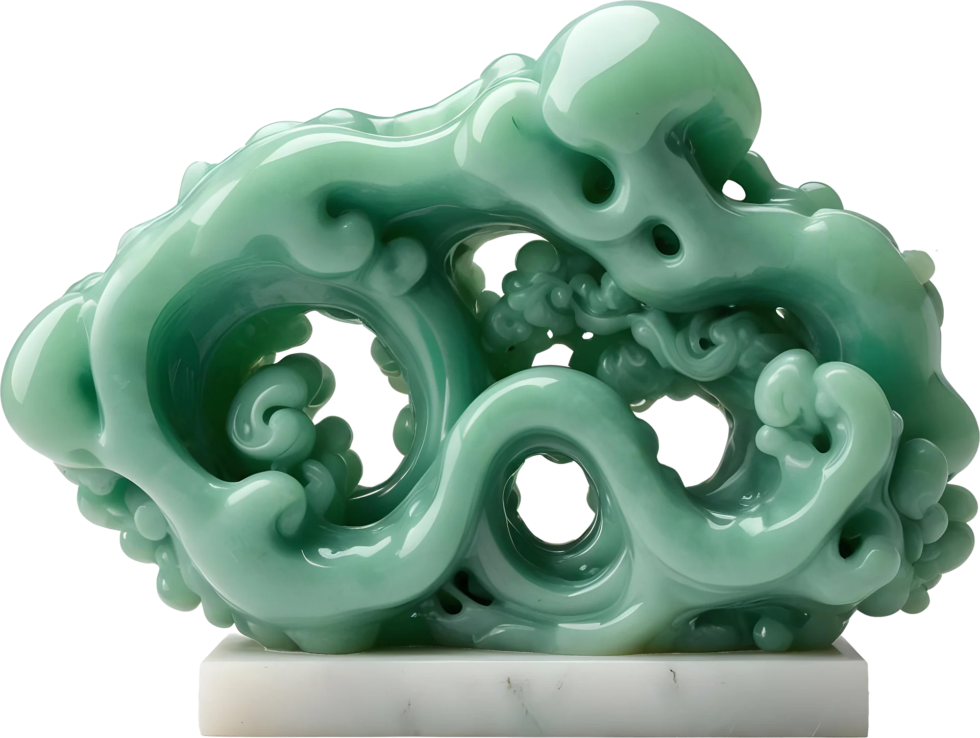 Jade Signature – Jade Wave Sculpture PNG product image (1)